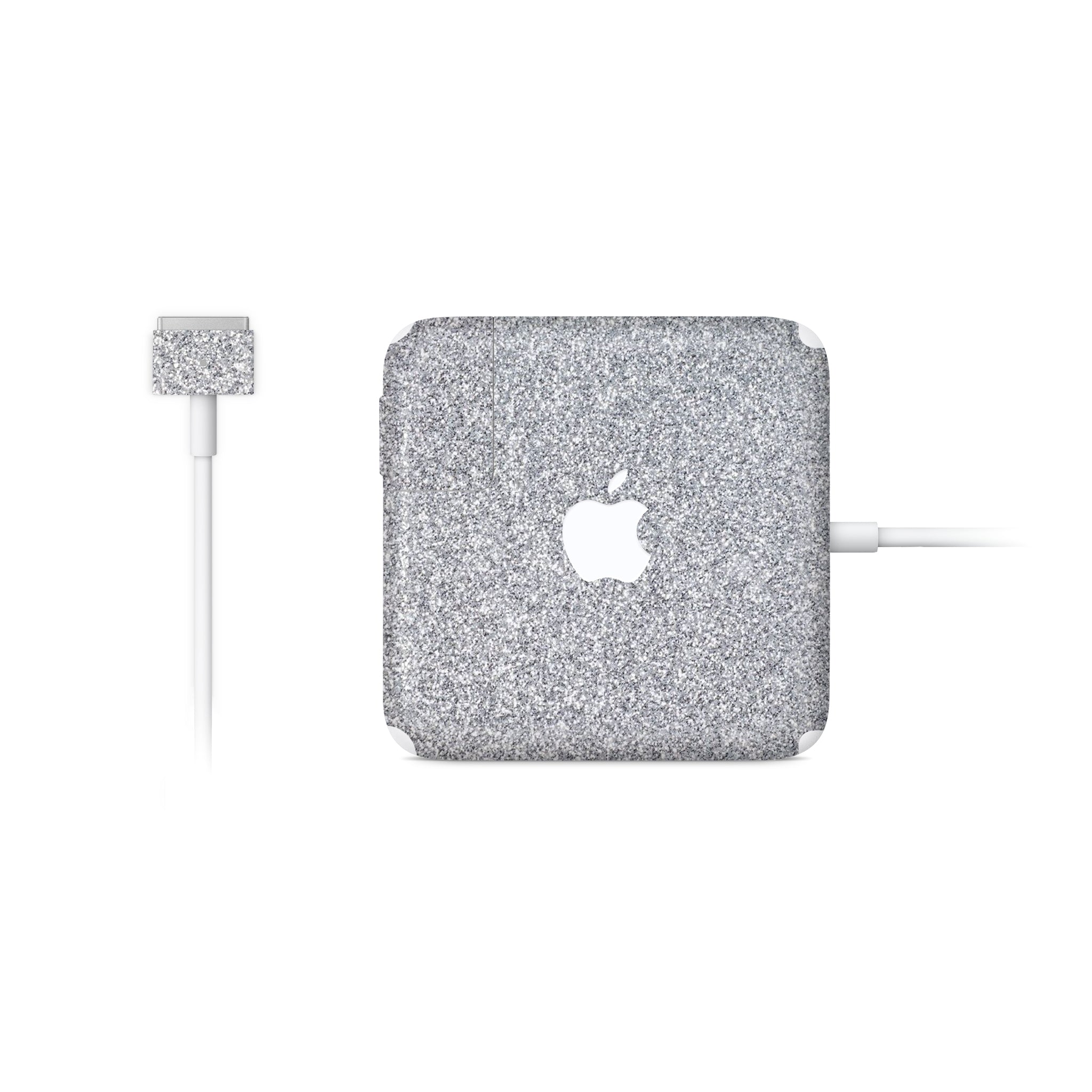 Blanc Glitter MacBook Charger Skin