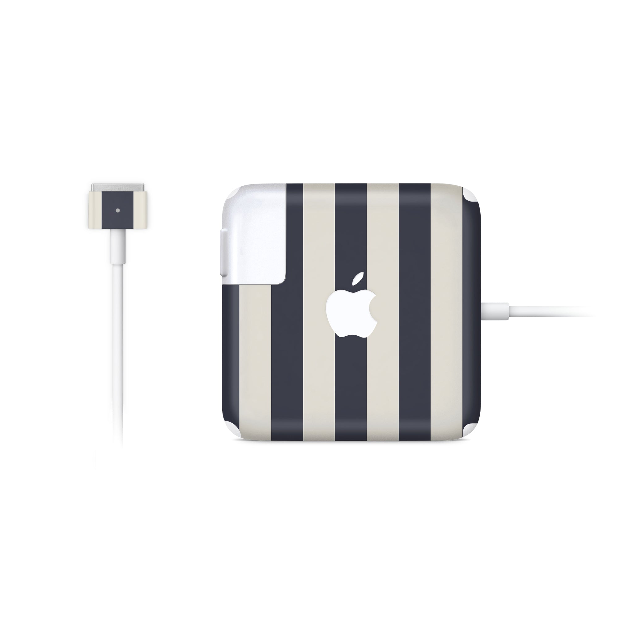 Navy Stripe MacBook Charger Skin