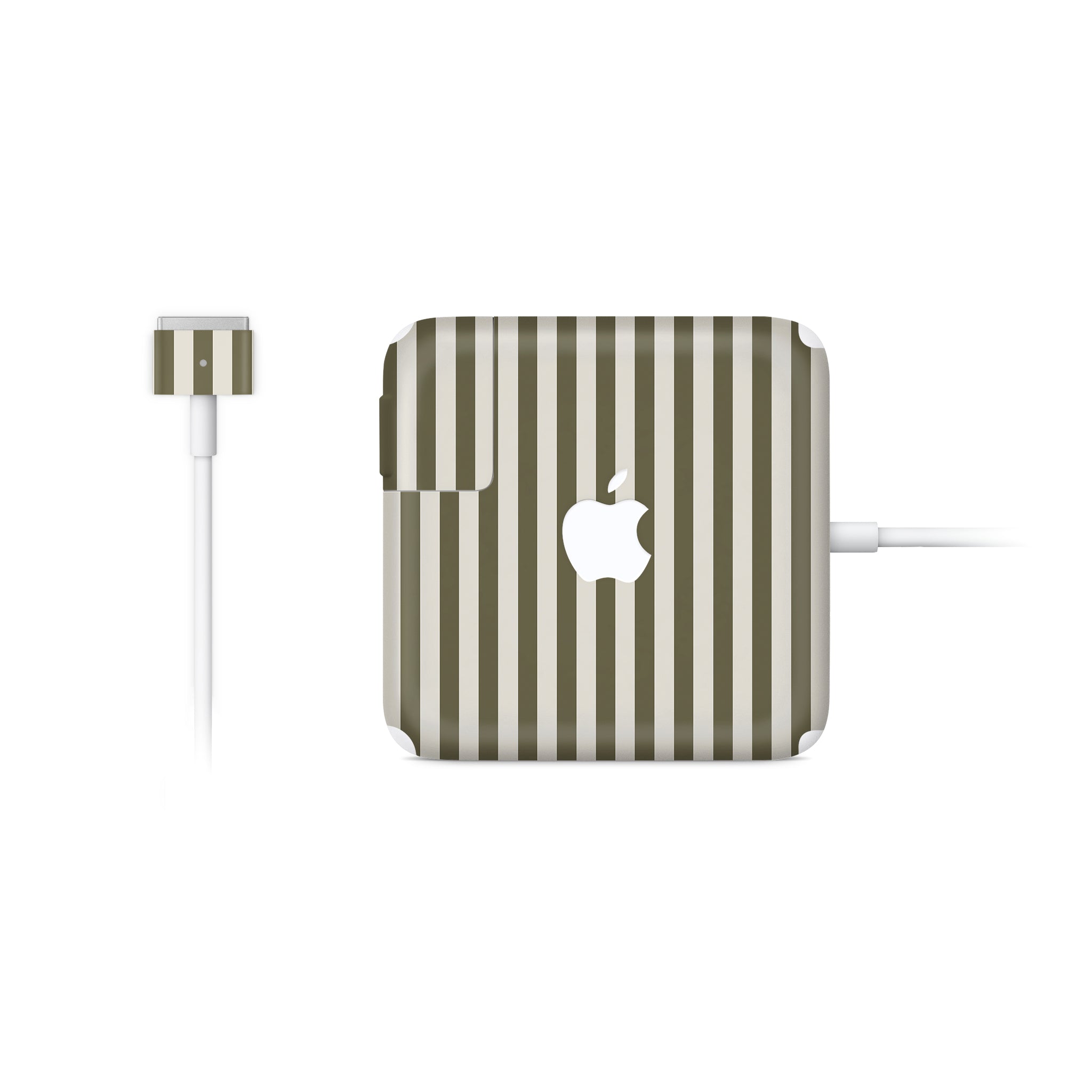 Olive Stripe MacBook Charger Skin