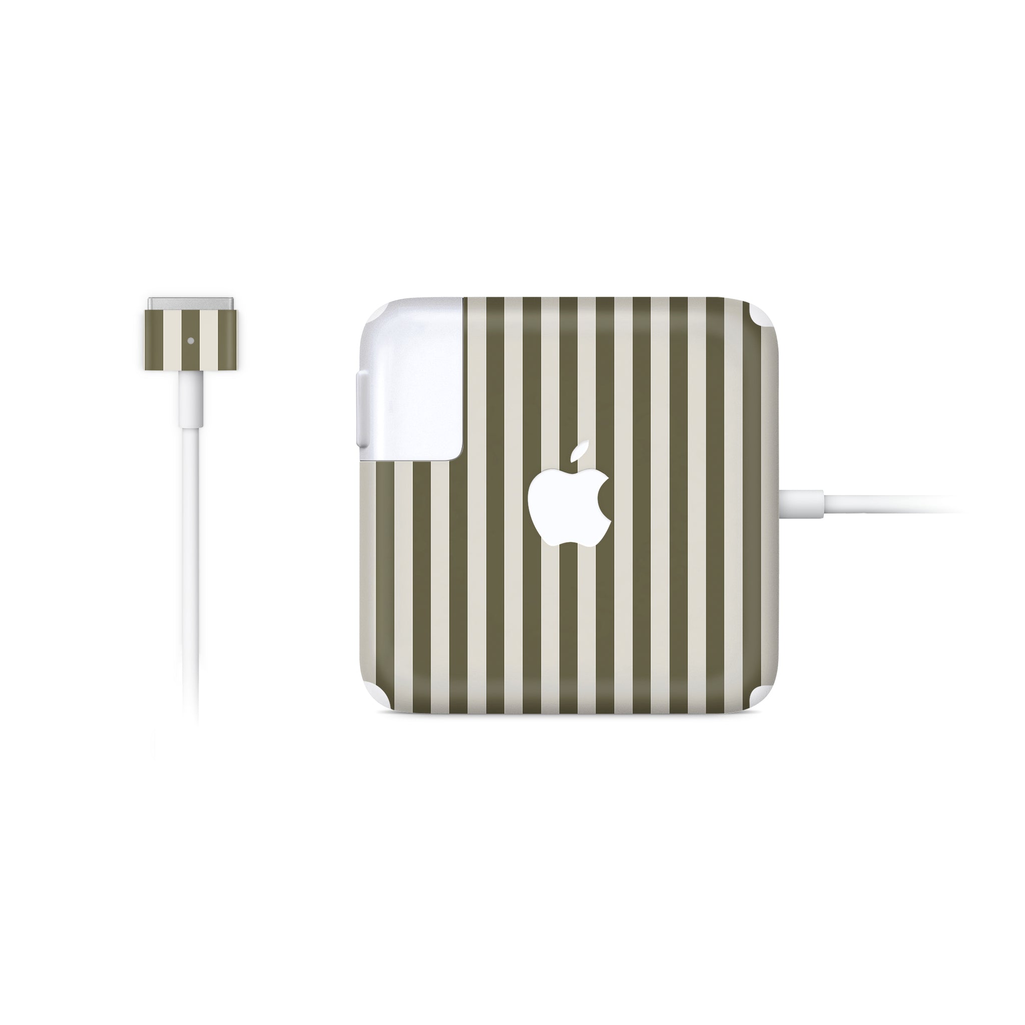 Olive Stripe MacBook Charger Skin