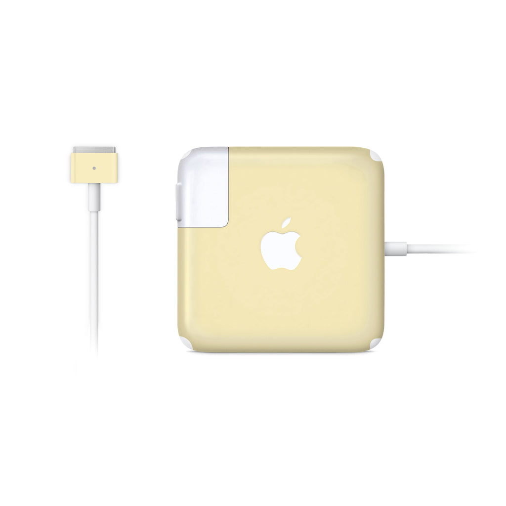 Soft Yellow MacBook Charger Skin