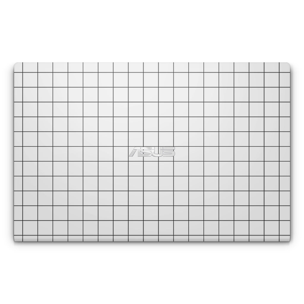 White Grid Line Asus Skin Top View