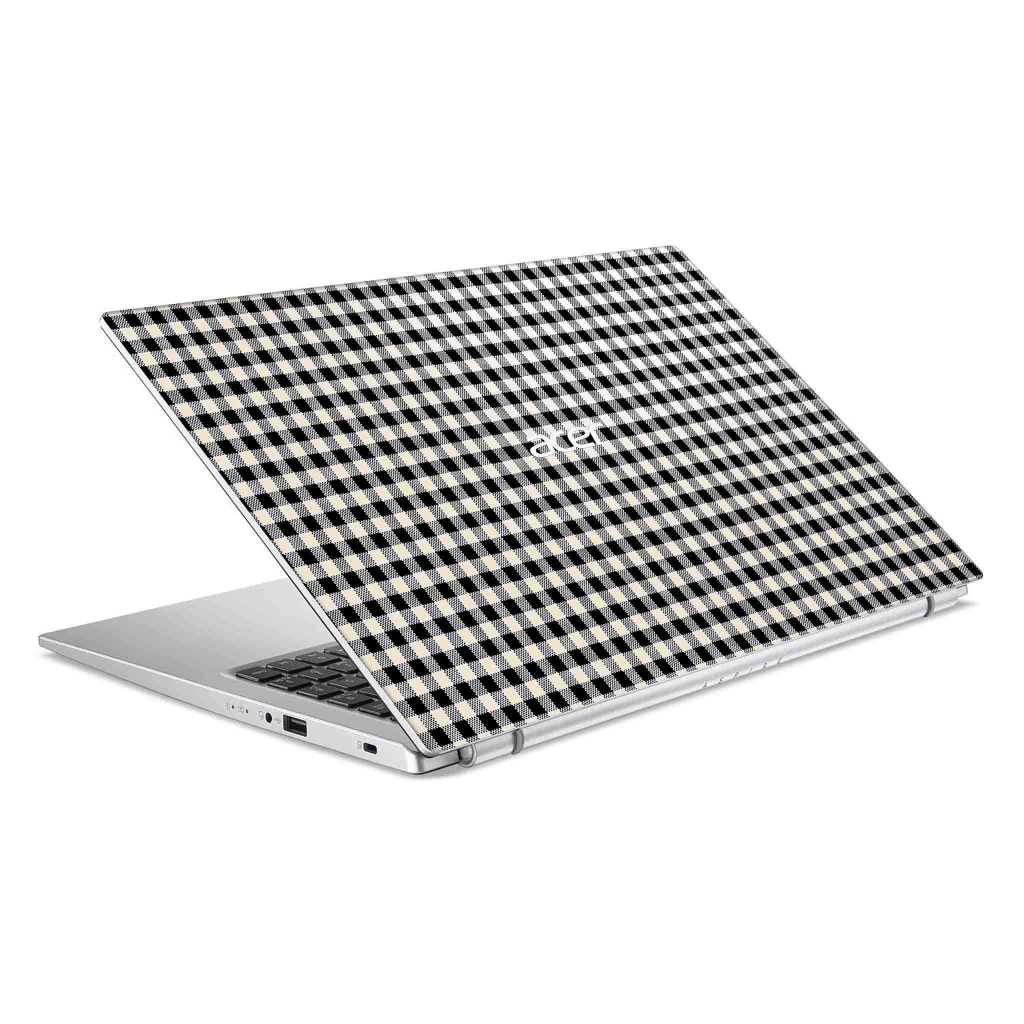 Black Gingham Acer Aspire Skin