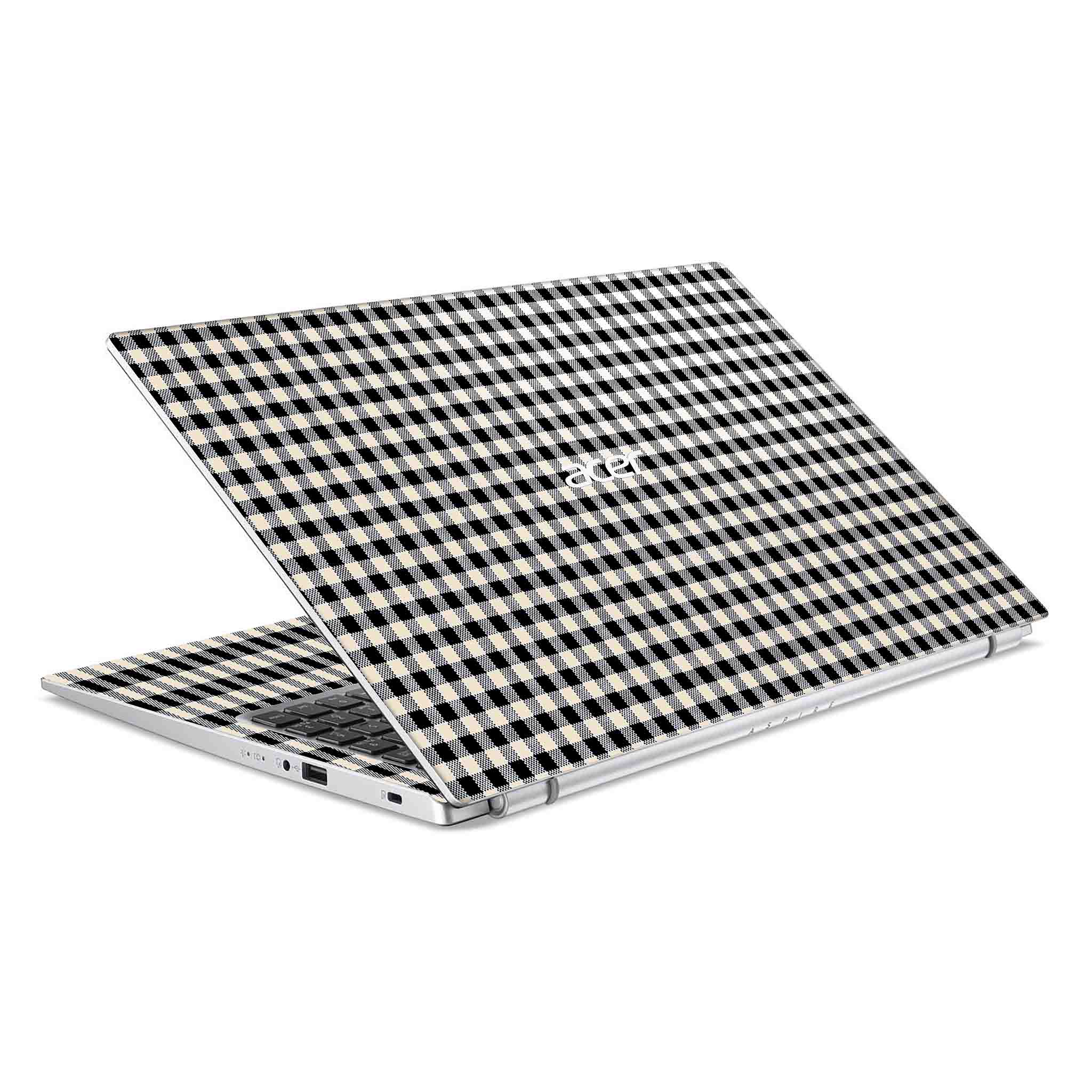 Black Gingham Acer Aspire Skin