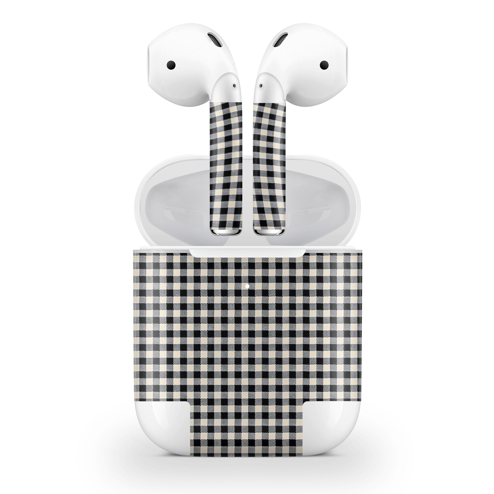 Black Gingham AirPods Skin