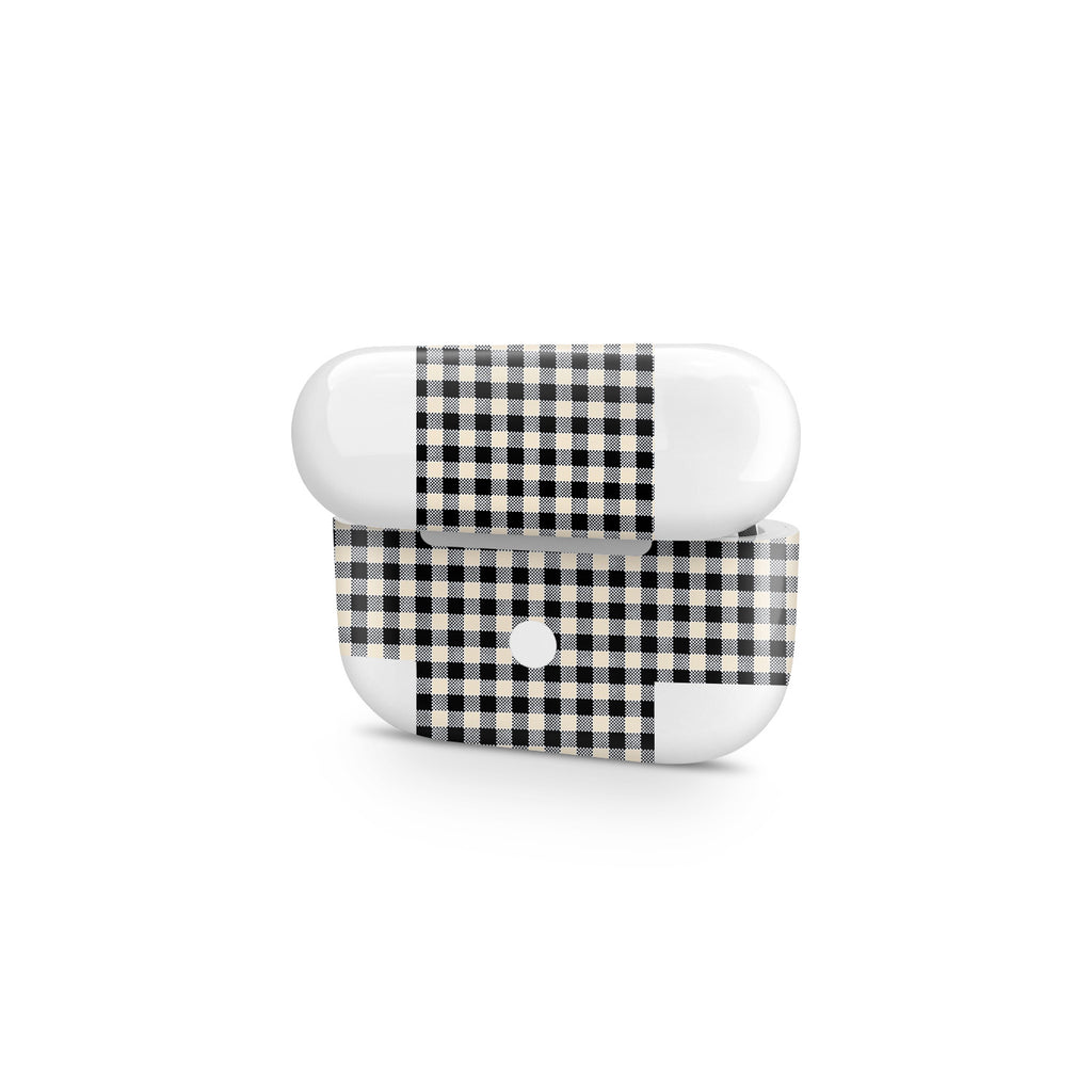 Black Gingham AirPods Skin
