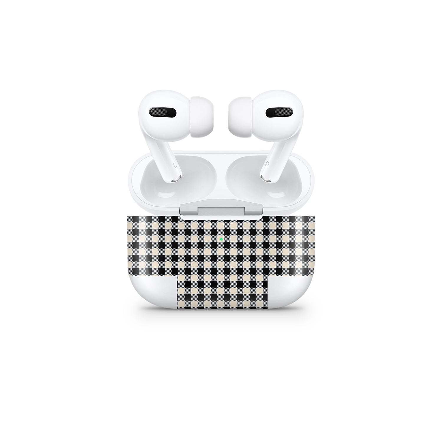 Black Gingham AirPods Skin