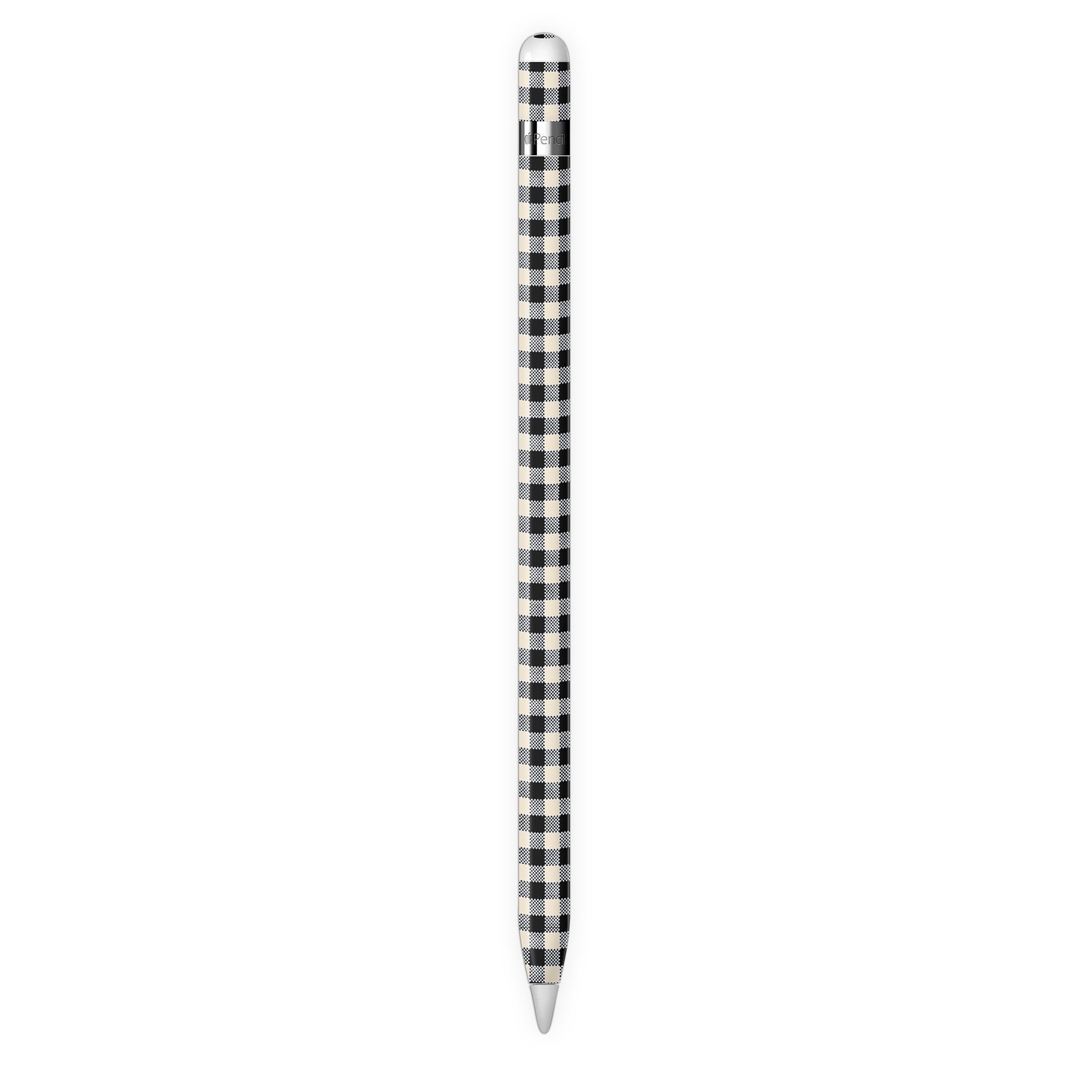 Black Gingham Apple Pencil Skin