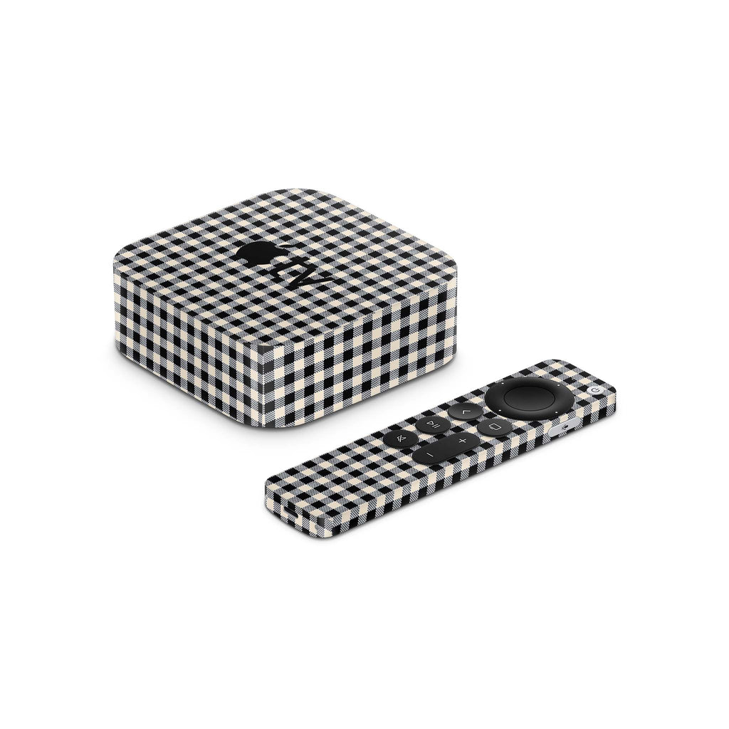 Black Gingham Apple TV Skin