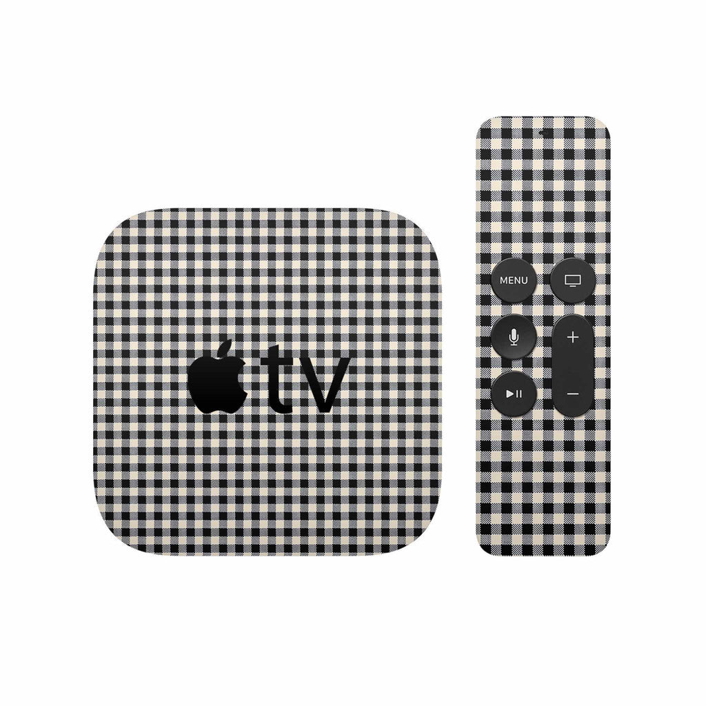 Black Gingham Apple TV Skin