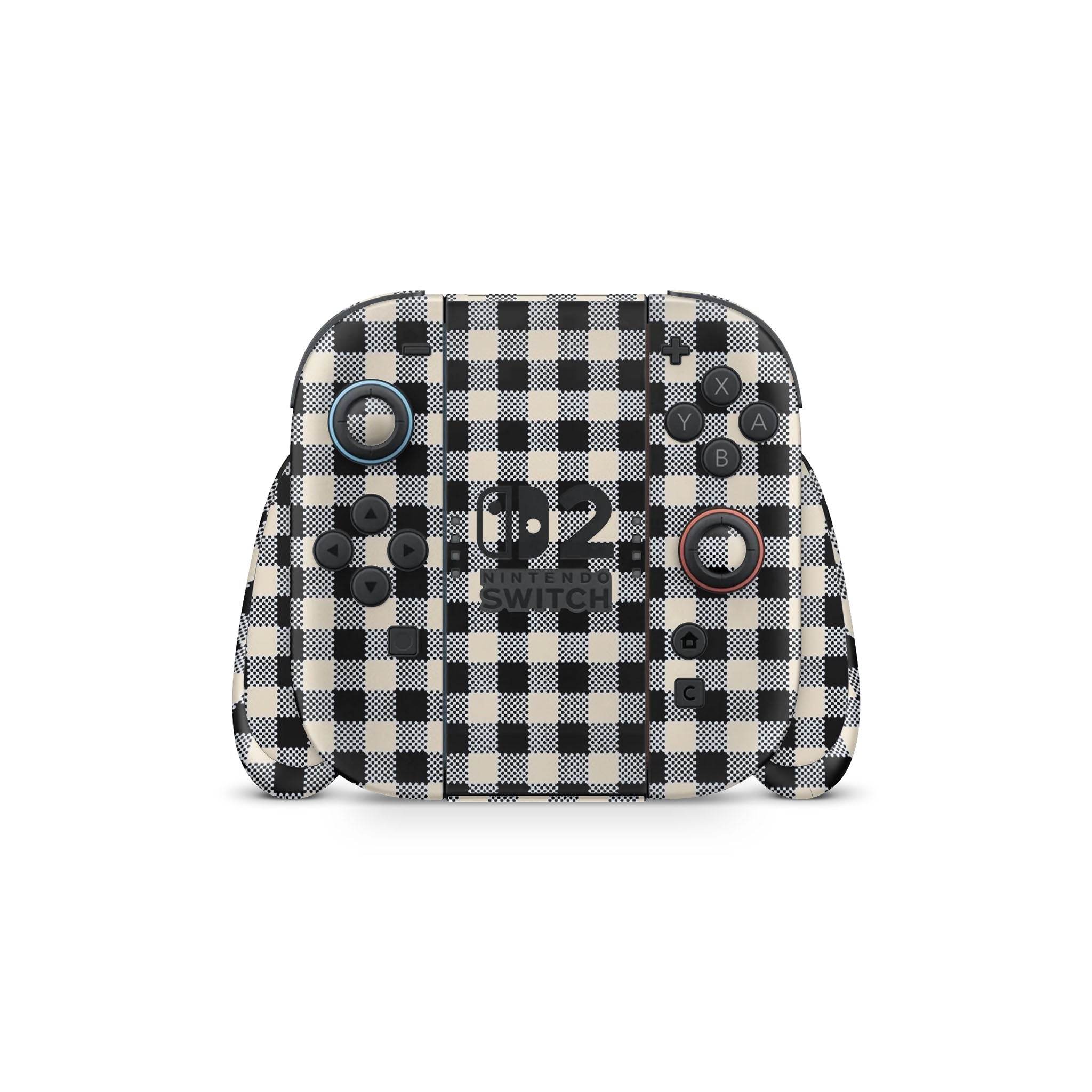 Black Gingham Nintendo Switch 2 Skin