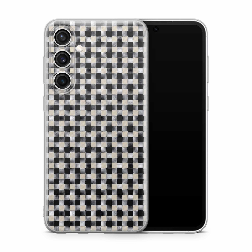 Black Gingham Samsung Galaxy Skin + Case