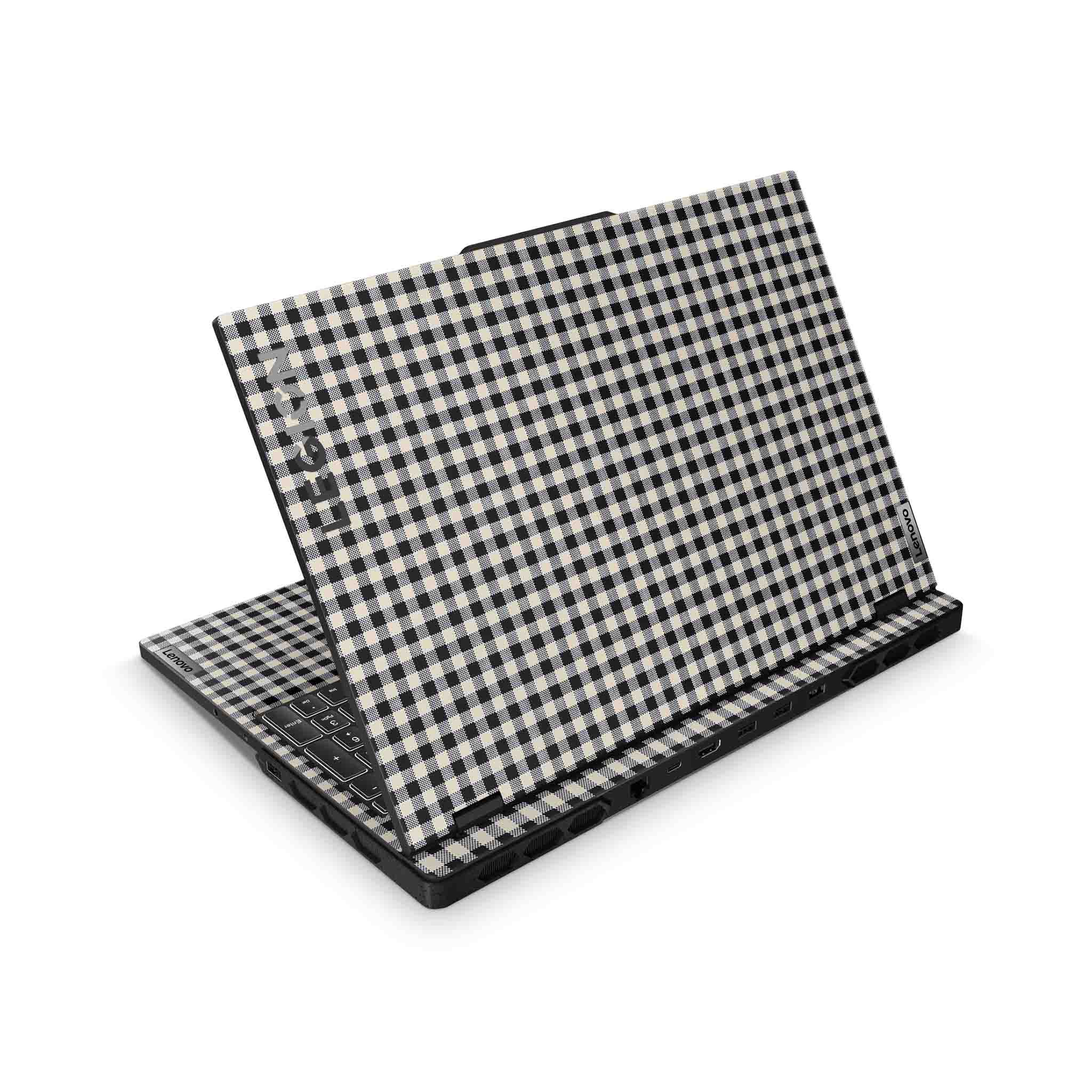 Black Gingham Lenovo Legion Skin