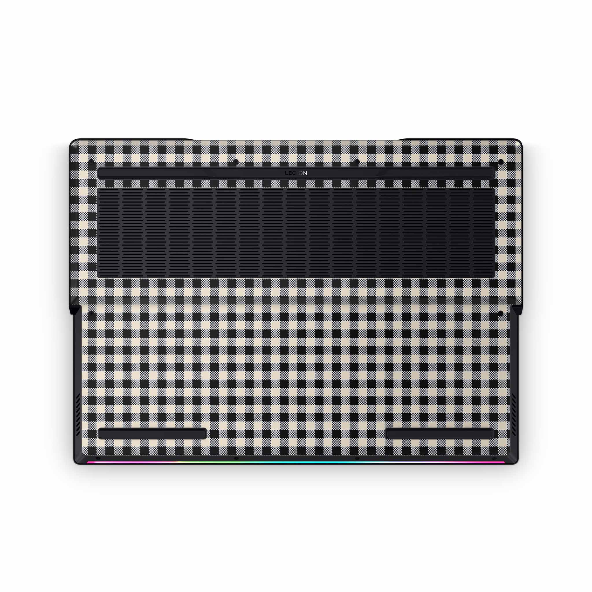 Black Gingham Lenovo Legion Skin