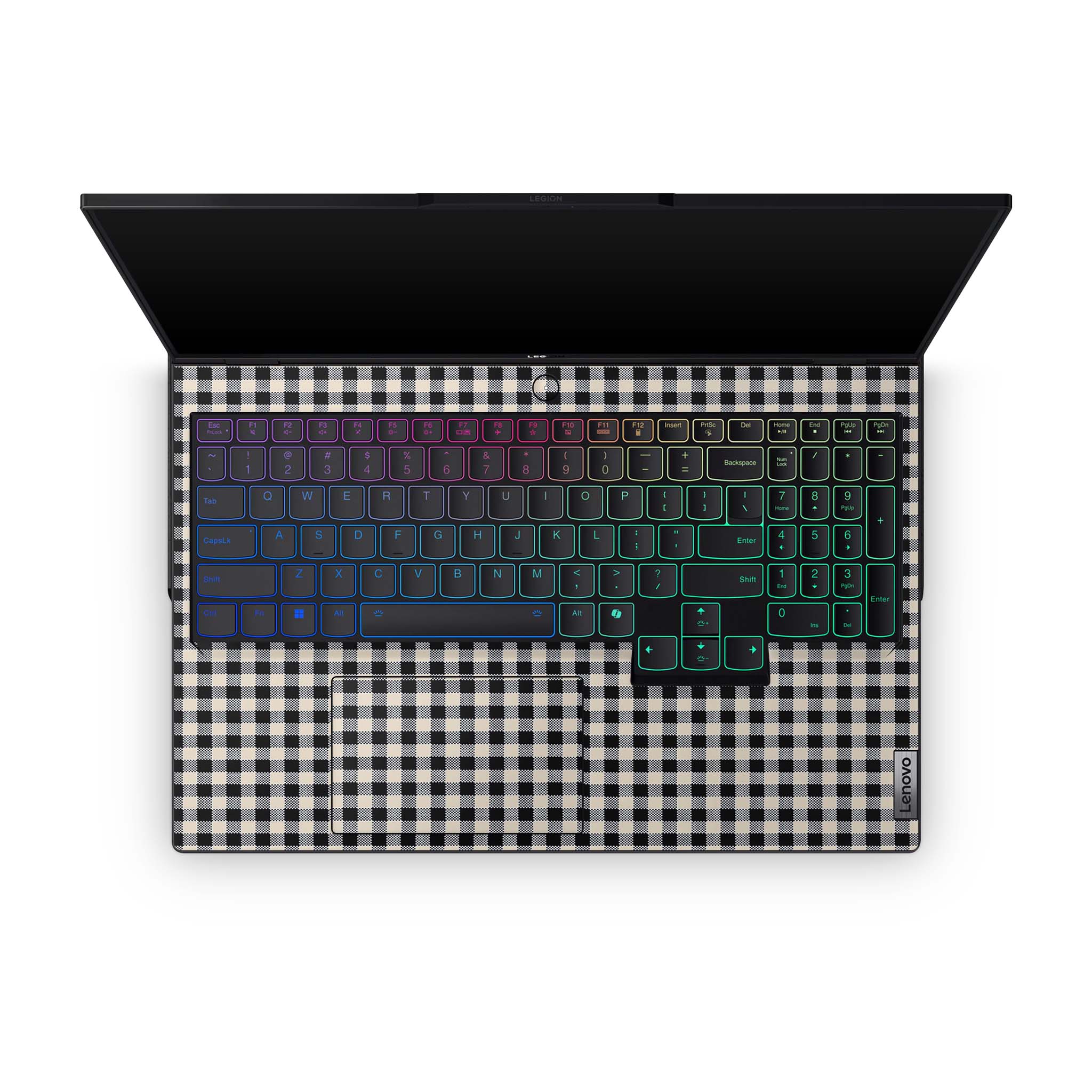 Black Gingham Lenovo Legion Skin