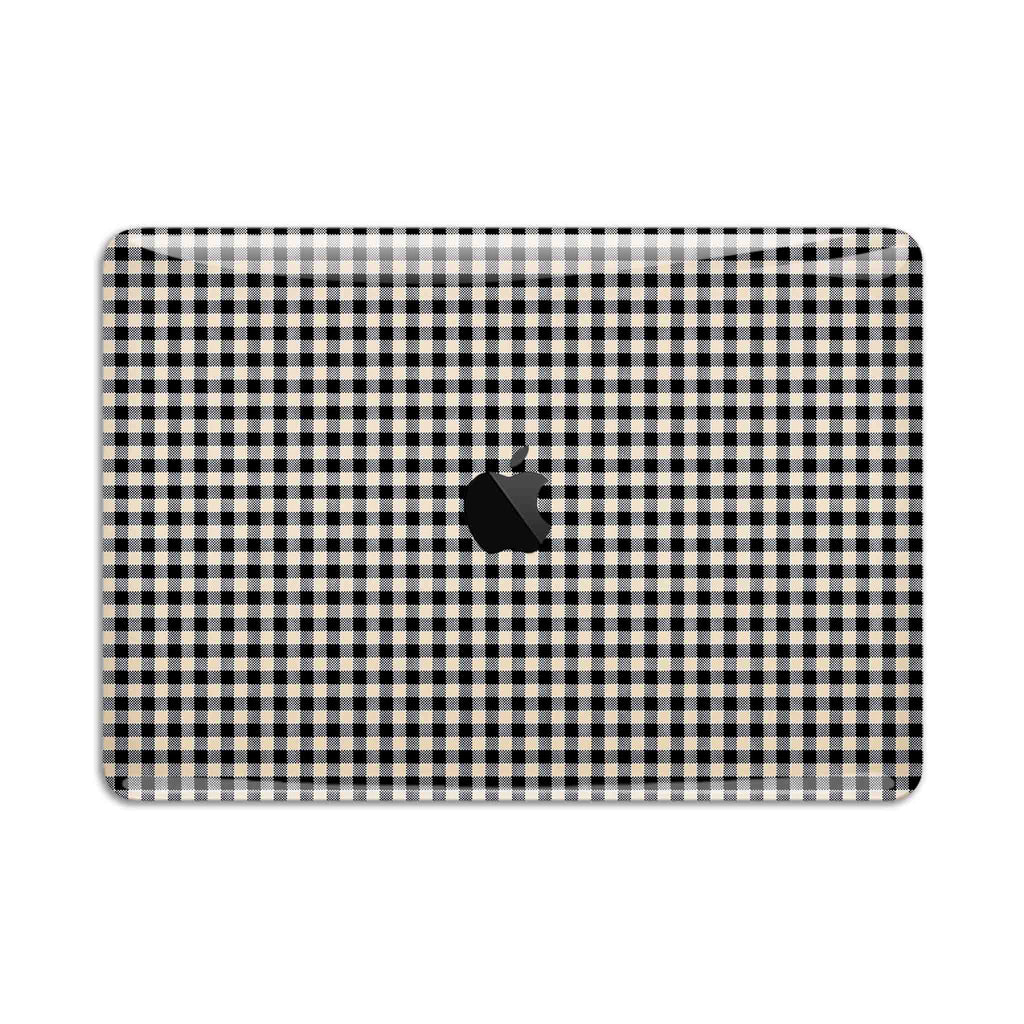 Black Gingham MacBook Skin + Case
