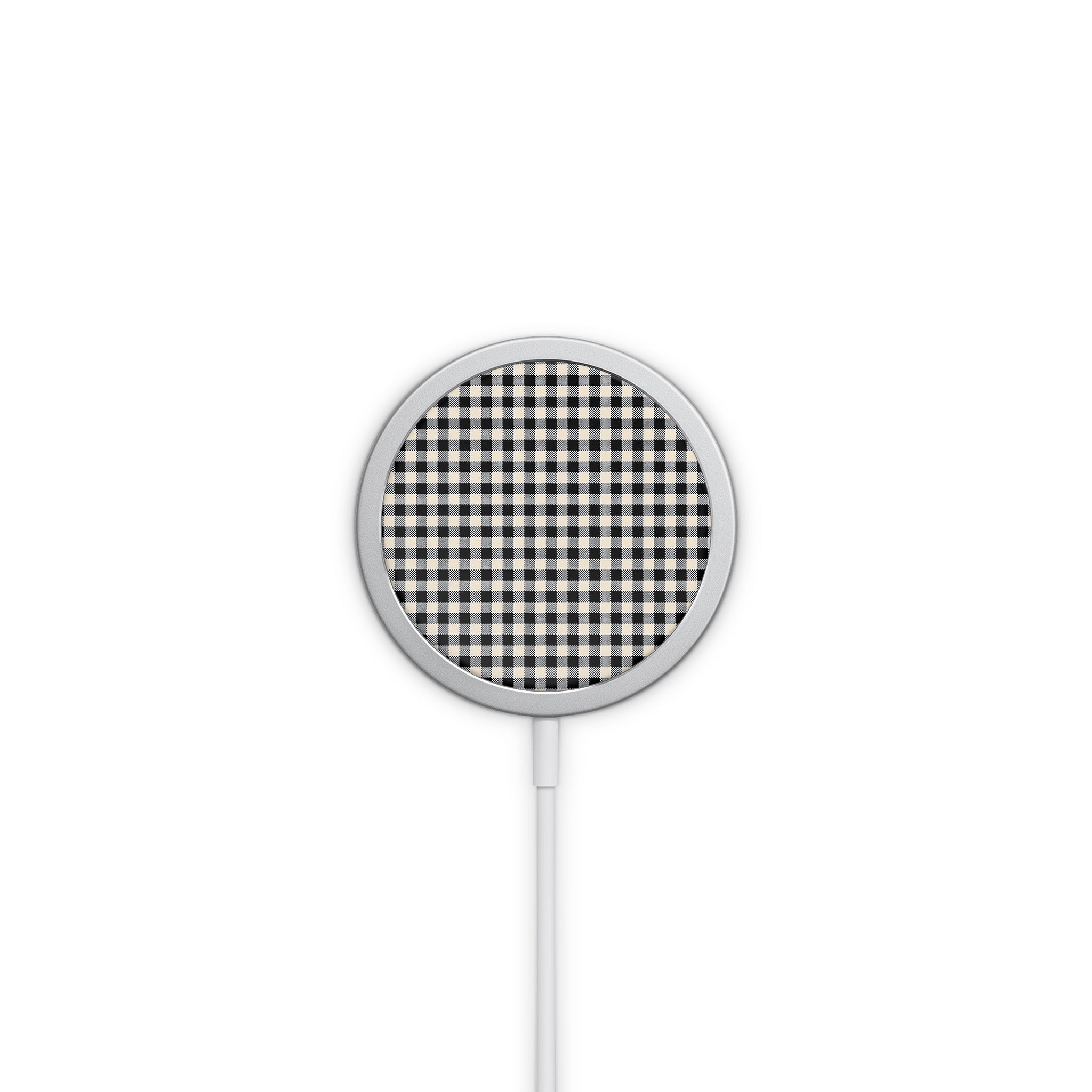Black Gingham MagSafe Skin