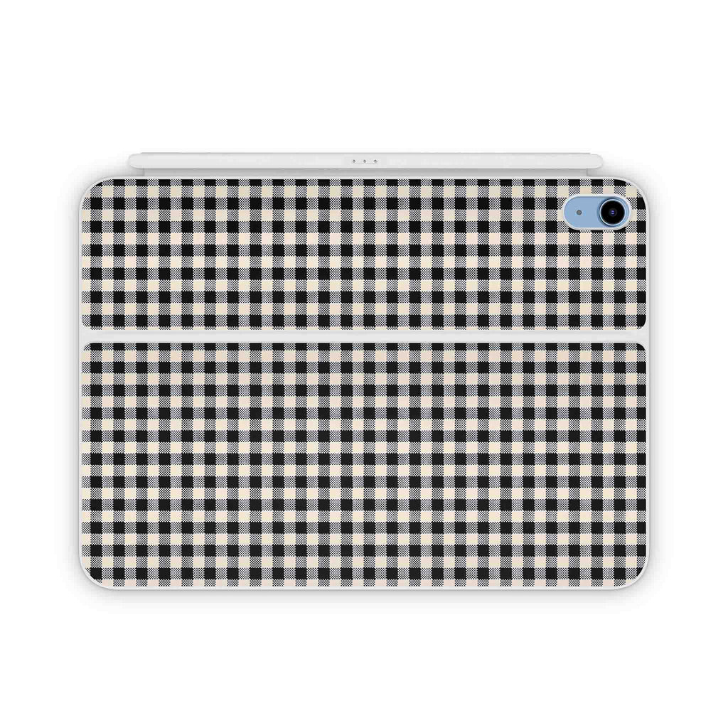 Black Gingham Magic Keyboard Folio Skin