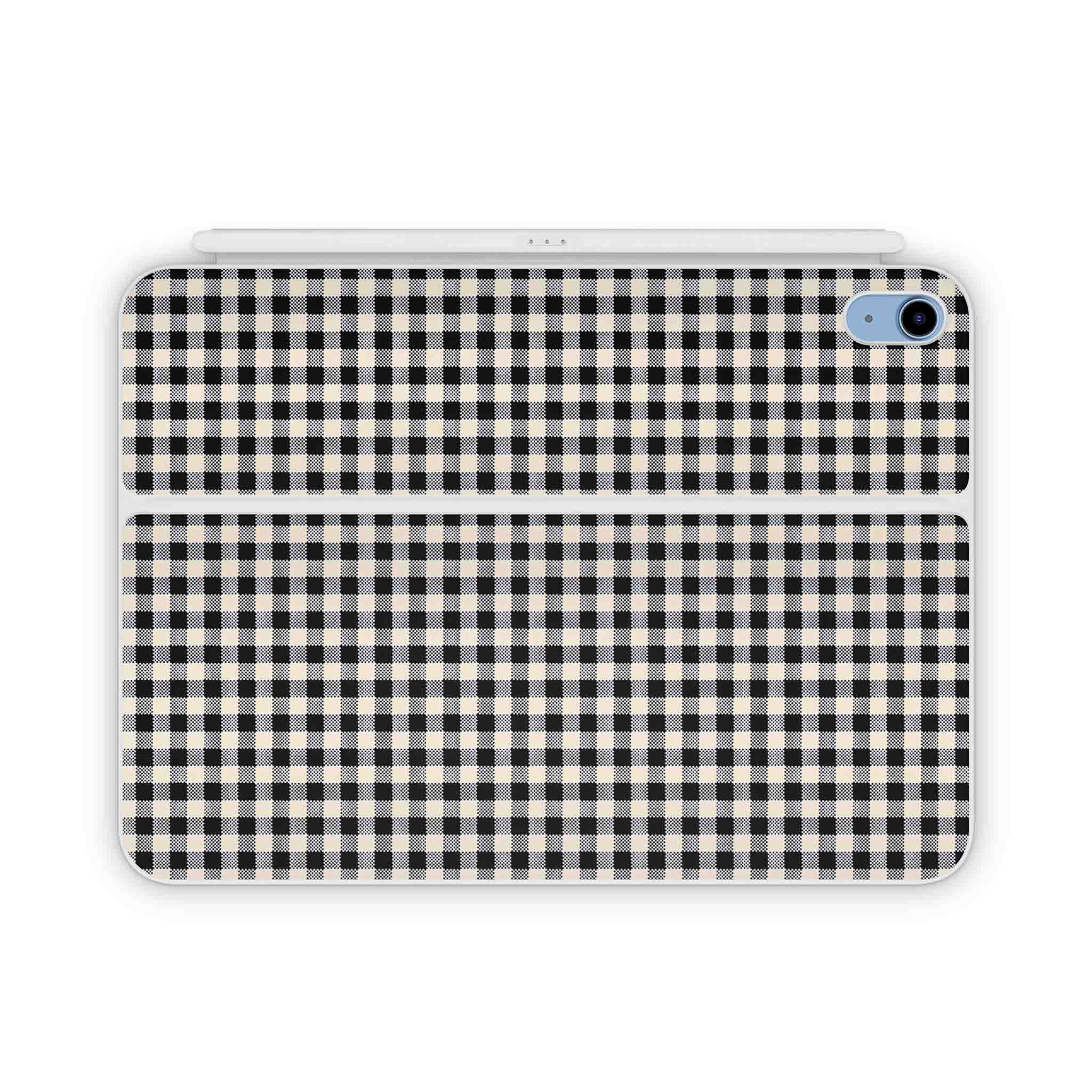 Black Gingham Magic Keyboard Folio Skin