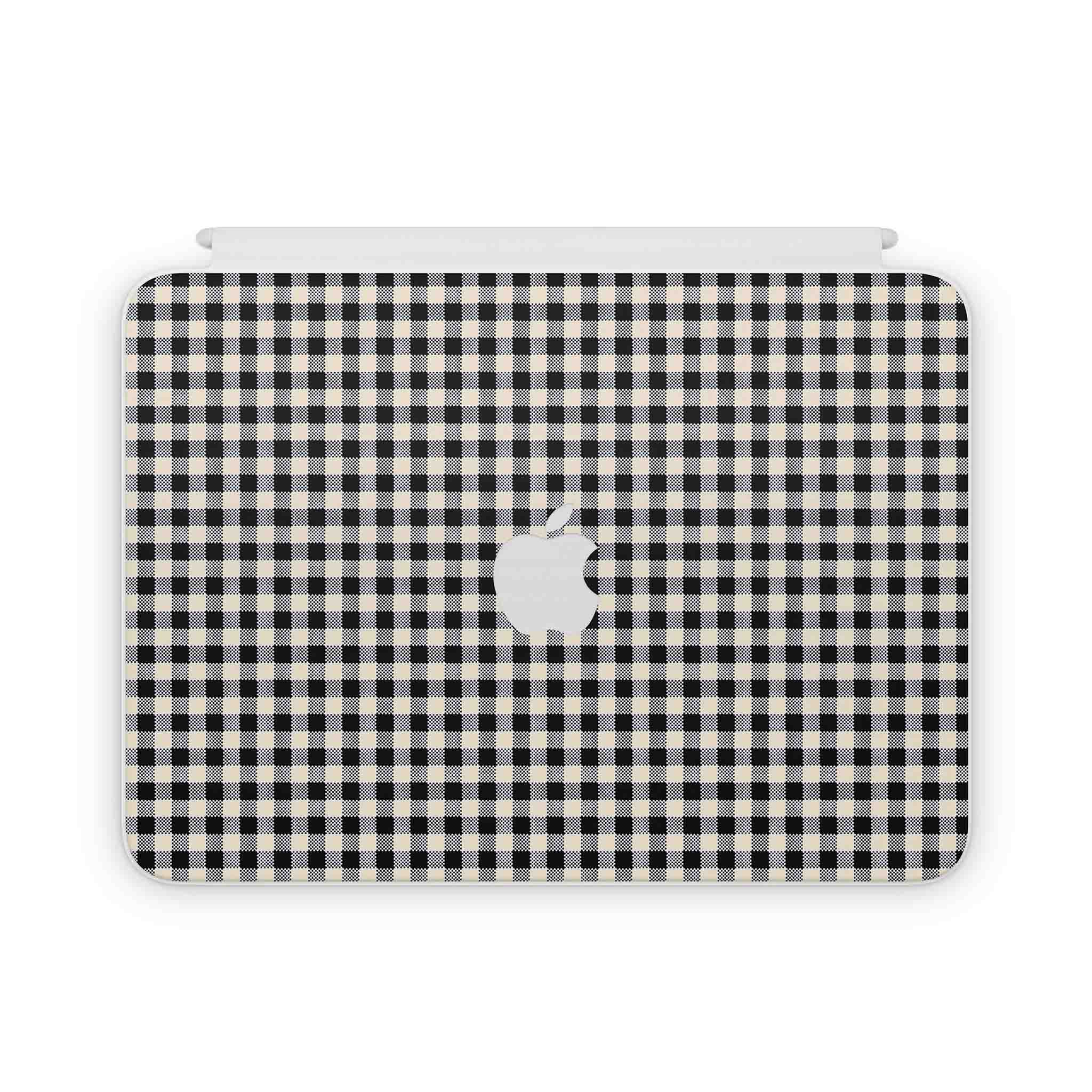 Black Gingham Magic Keyboard Folio Skin