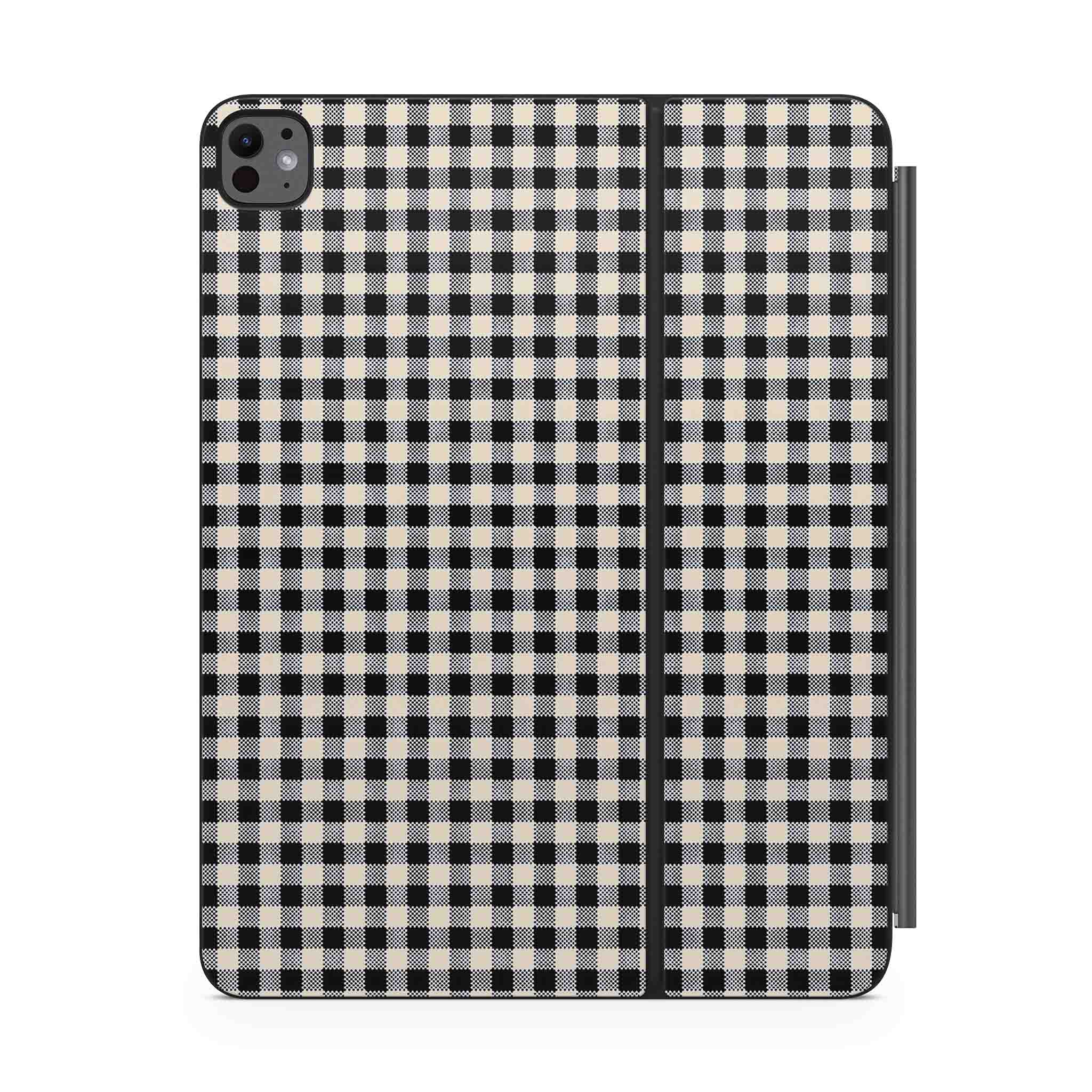Black Gingham Magic Keyboard Skin for iPad