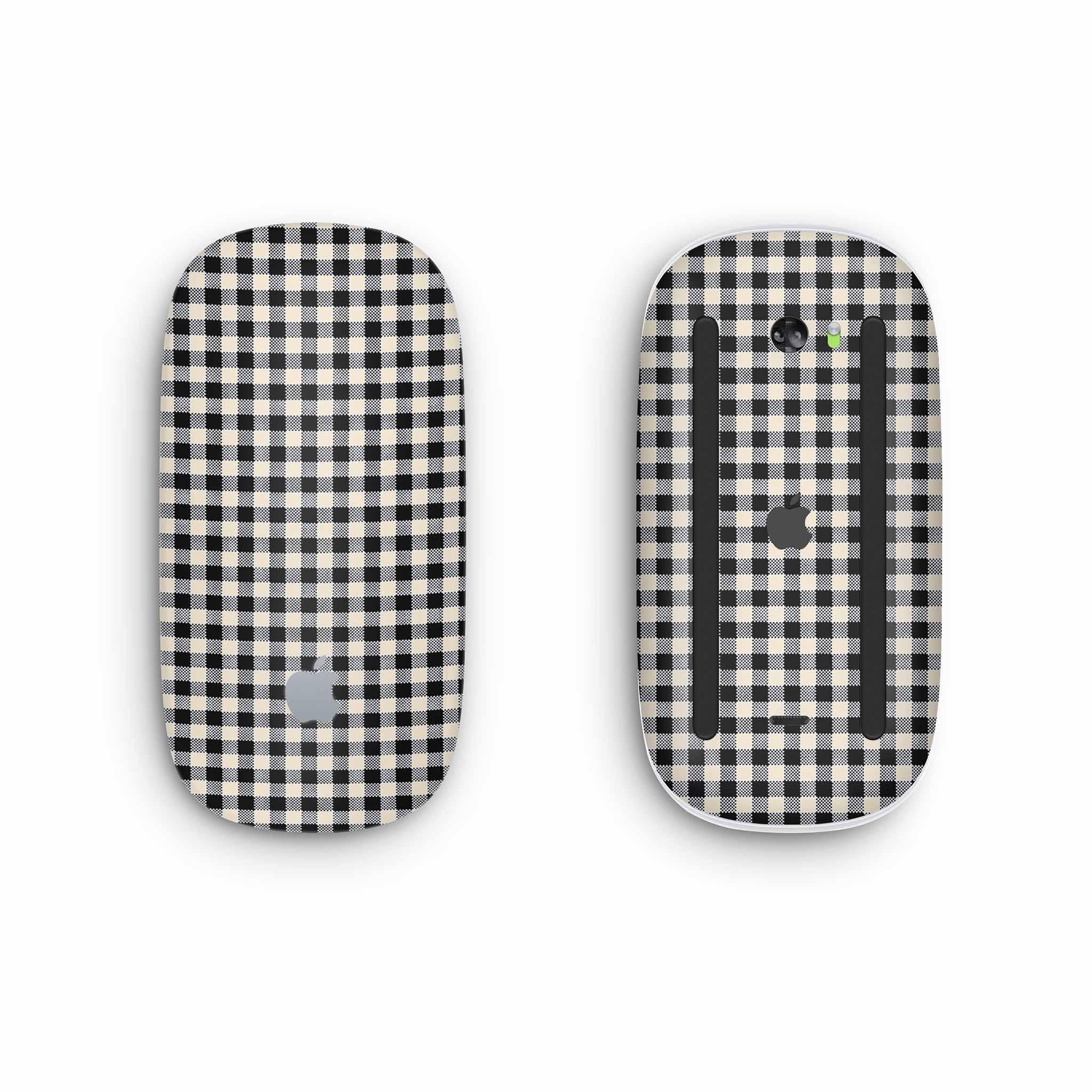 Black Gingham Magic Mouse Skin