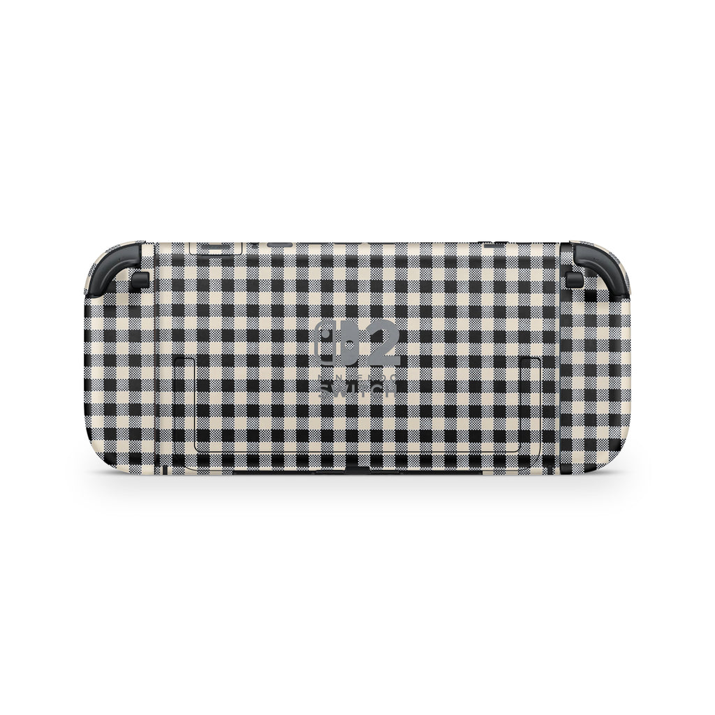 Black Gingham Nintendo Switch 2 Skin