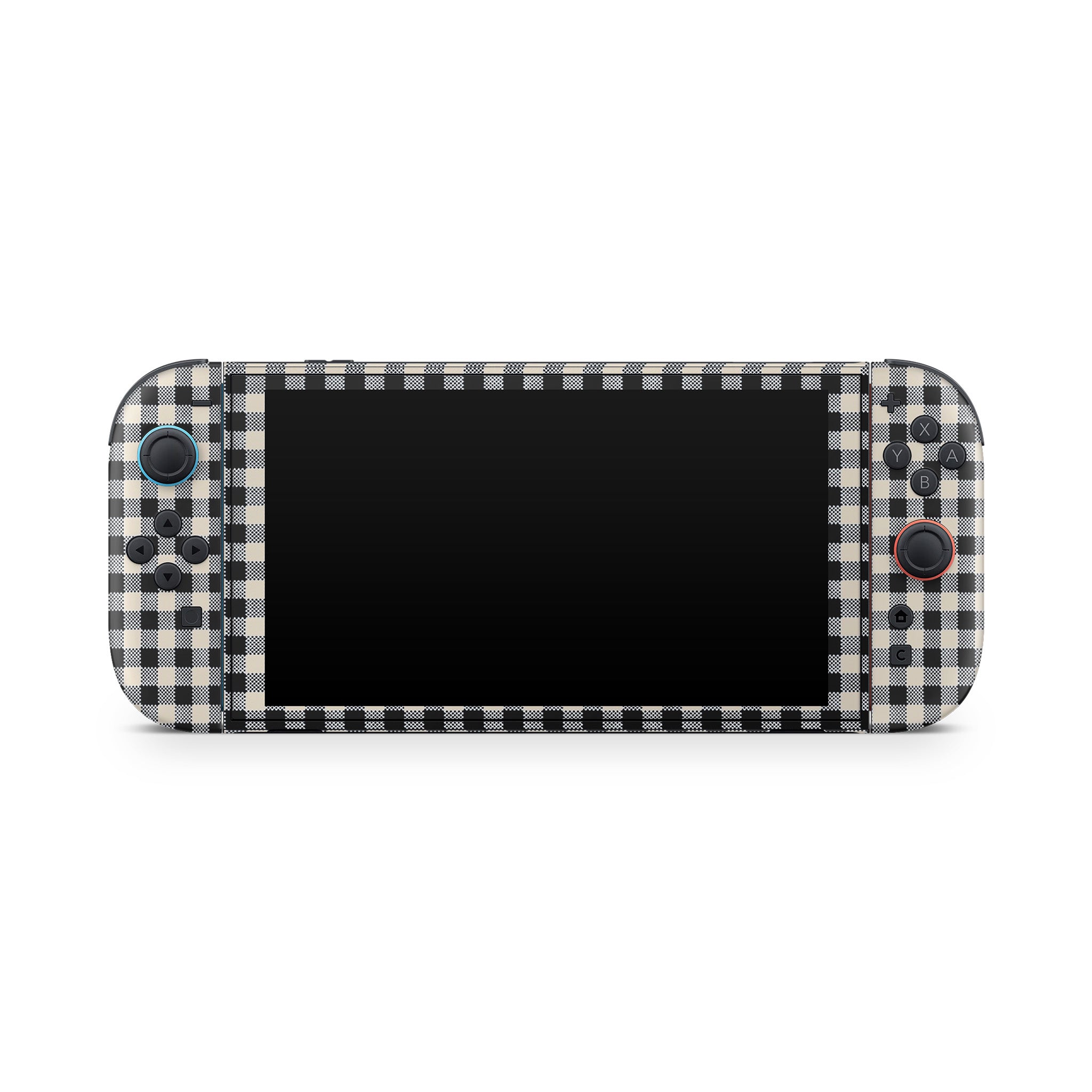 Black Gingham Nintendo Switch 2 Skin
