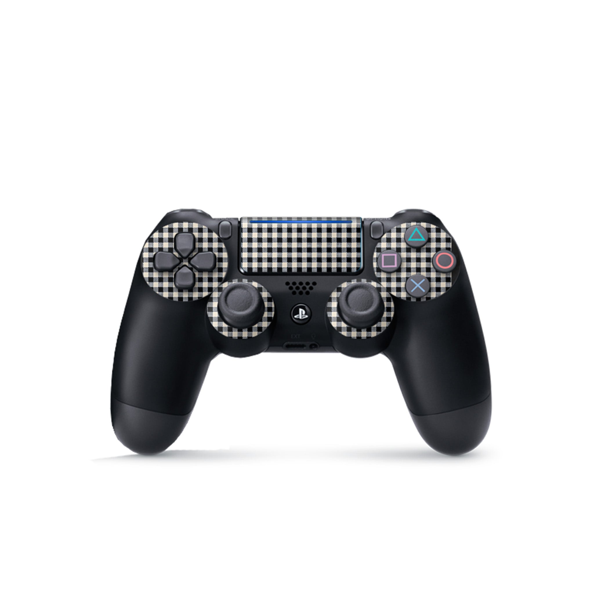 Black Gingham Playstation 4 Controller Skin