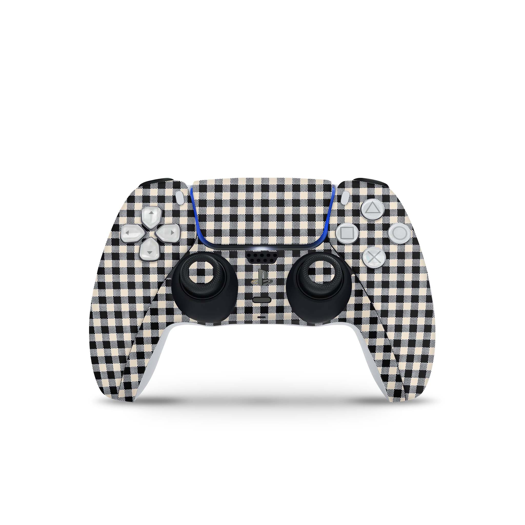 Black Gingham Playstation 5 Skin