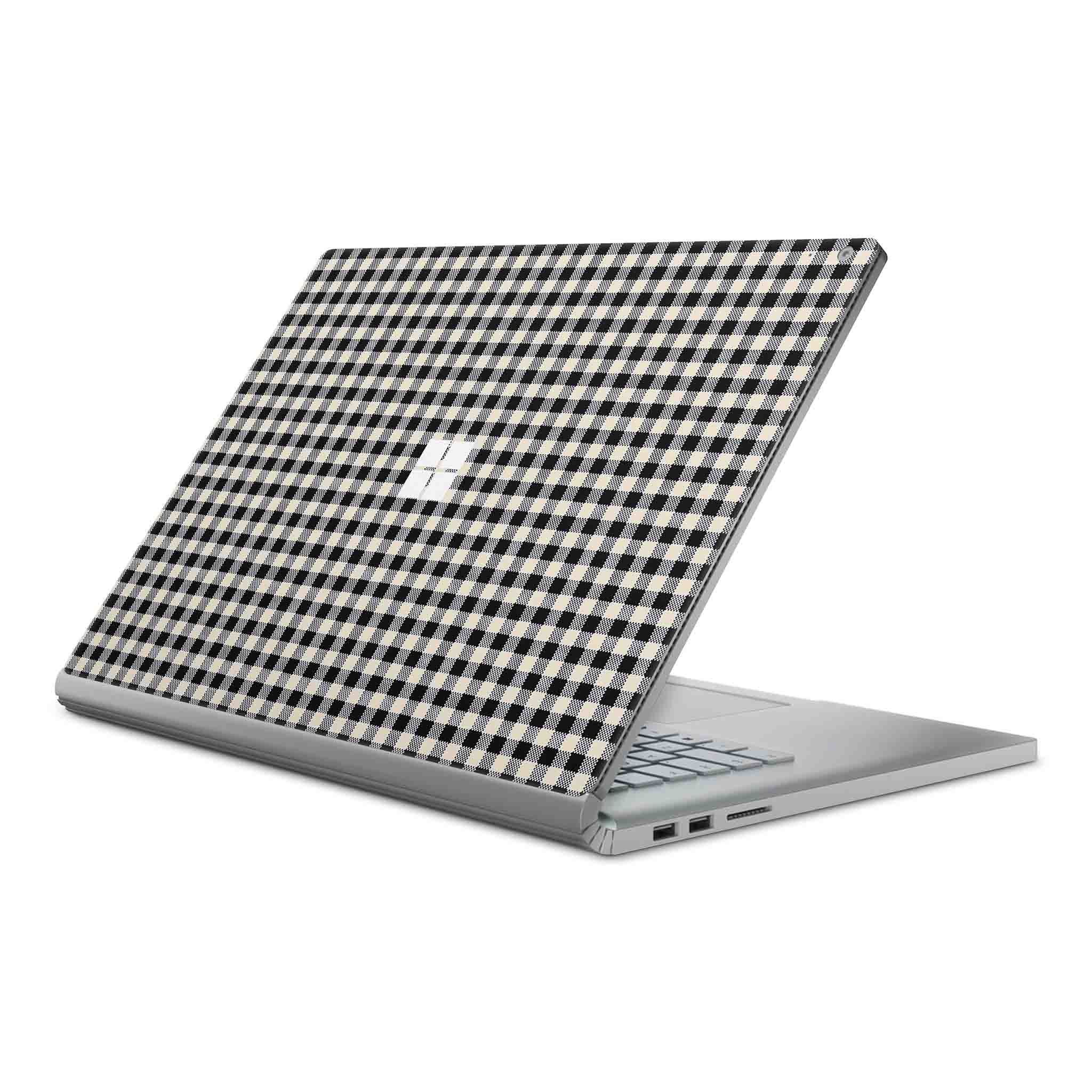 Black Gingham Microsoft Surface Skin
