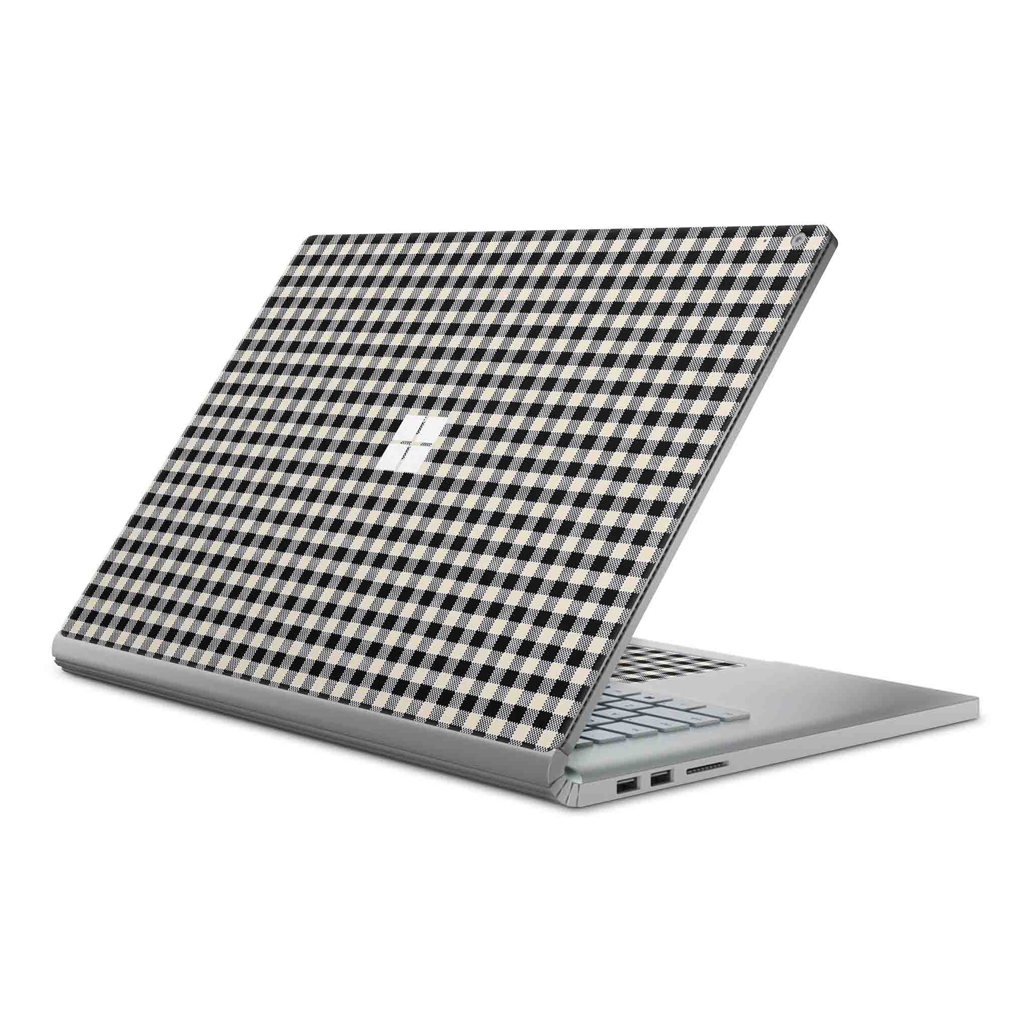 Black Gingham Microsoft Surface Skin
