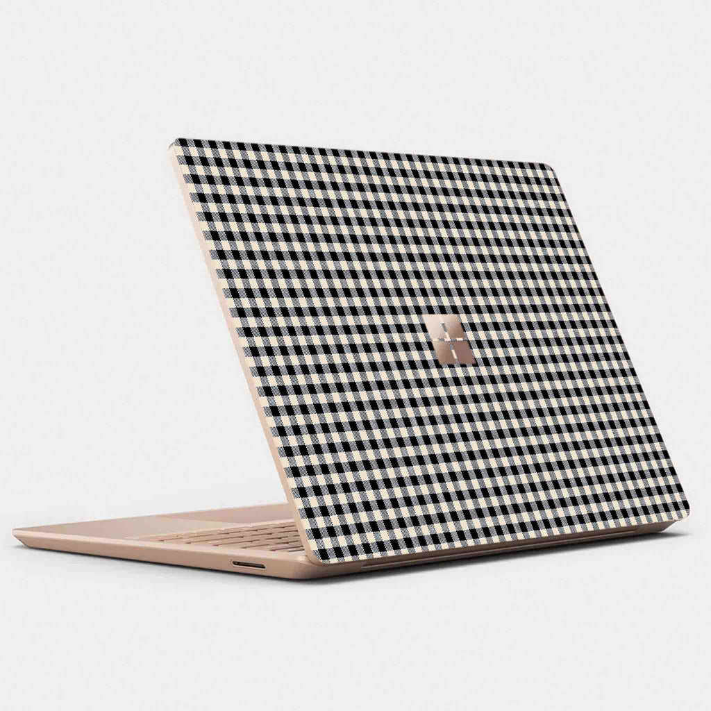 Black Gingham Microsoft Surface Skin