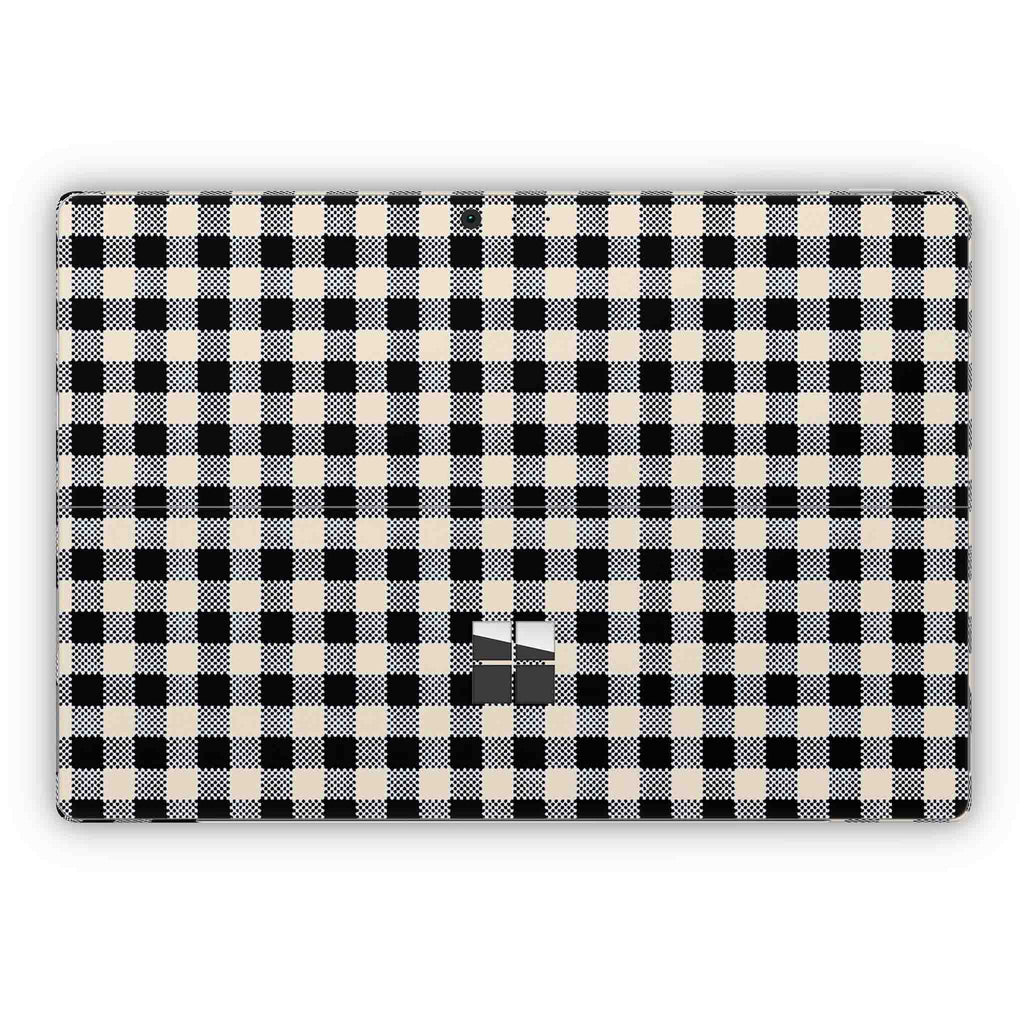 Black Gingham Microsoft Surface Skin