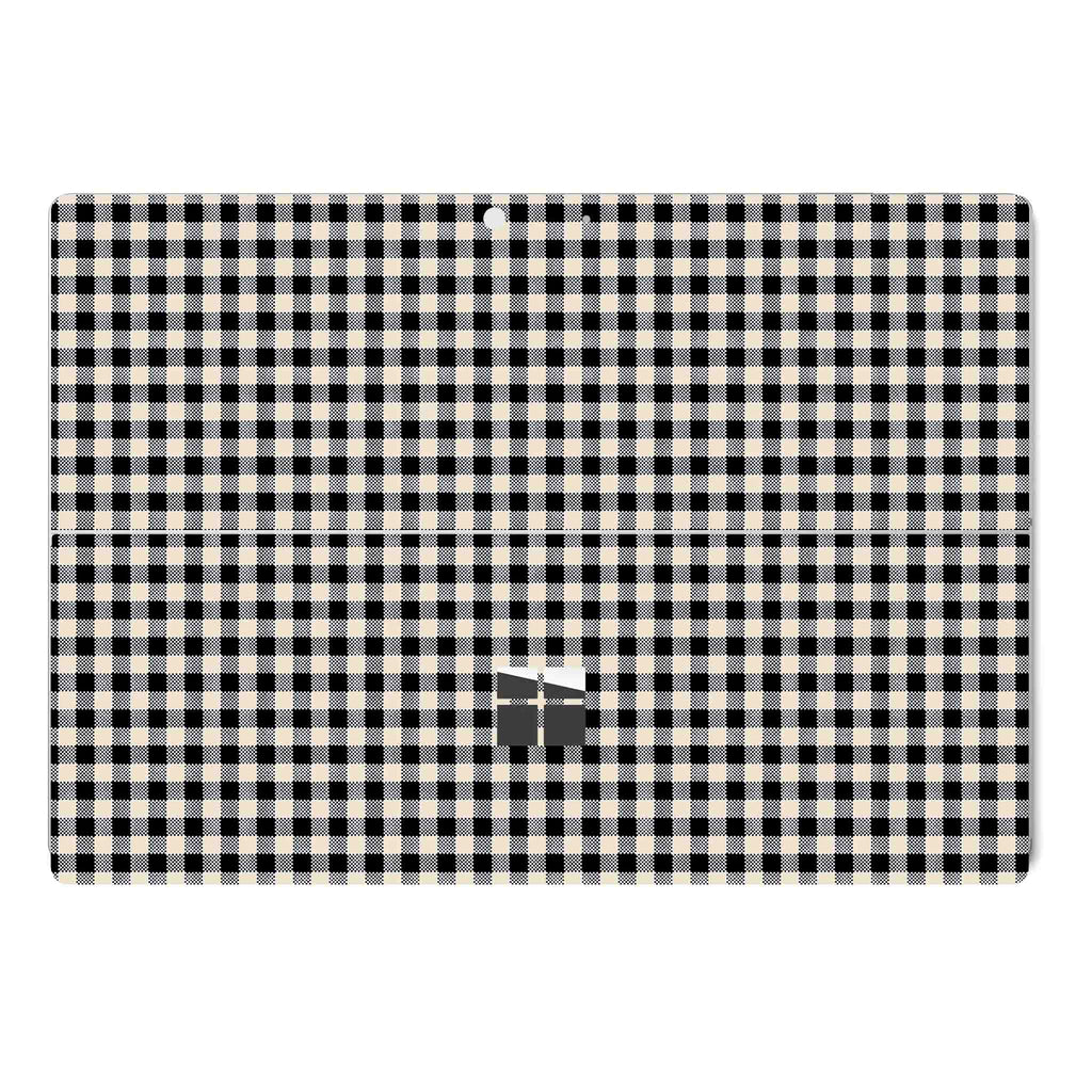 Black Gingham Microsoft Surface Skin
