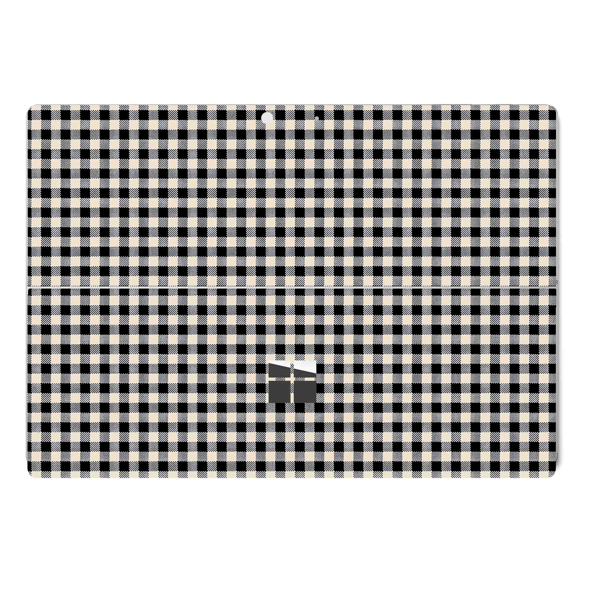 Black Gingham Microsoft Surface Skin