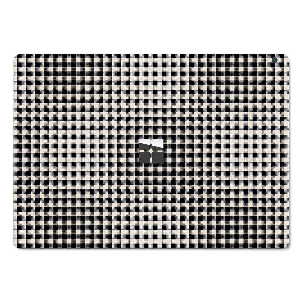 Black Gingham Microsoft Surface Skin