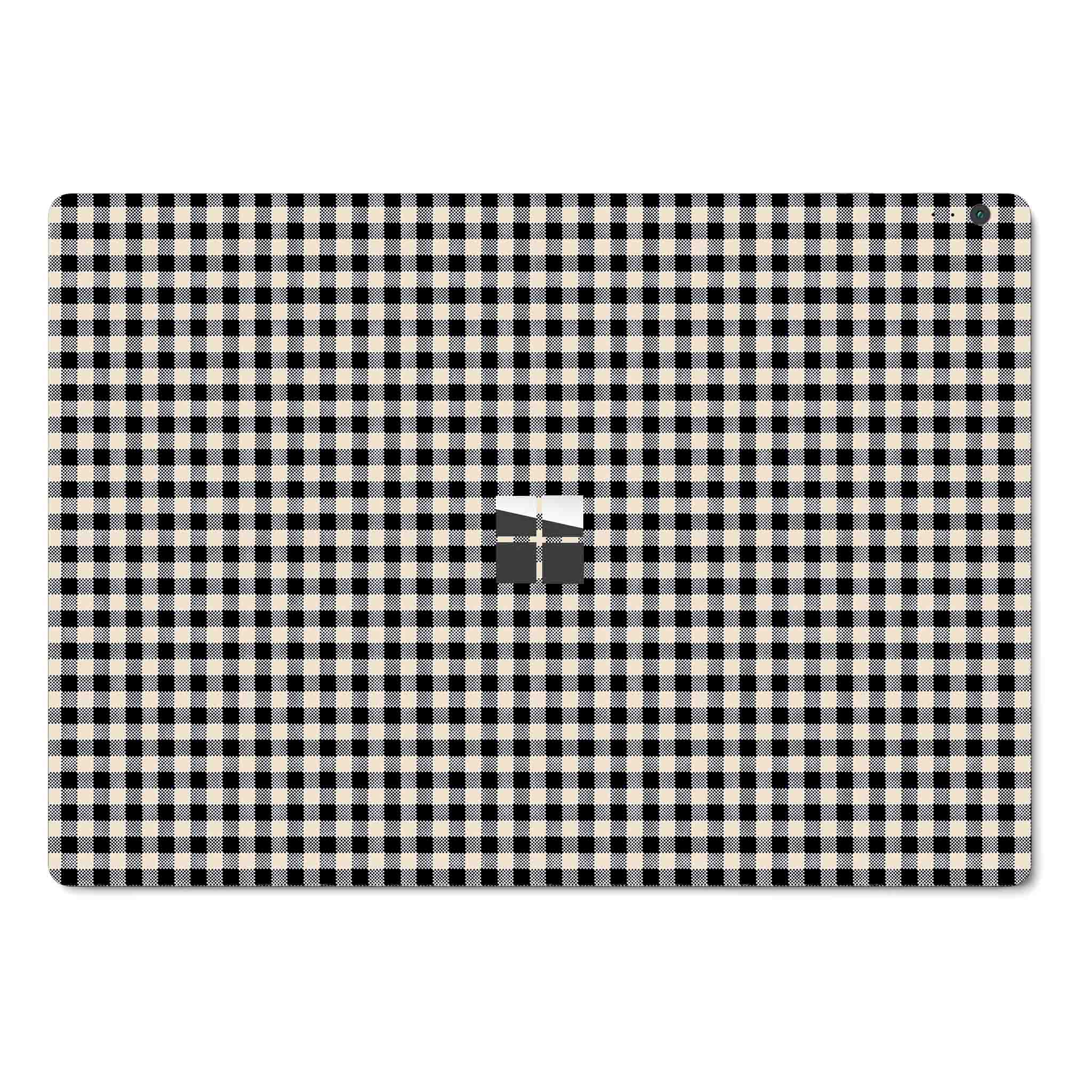 Black Gingham Microsoft Surface Skin