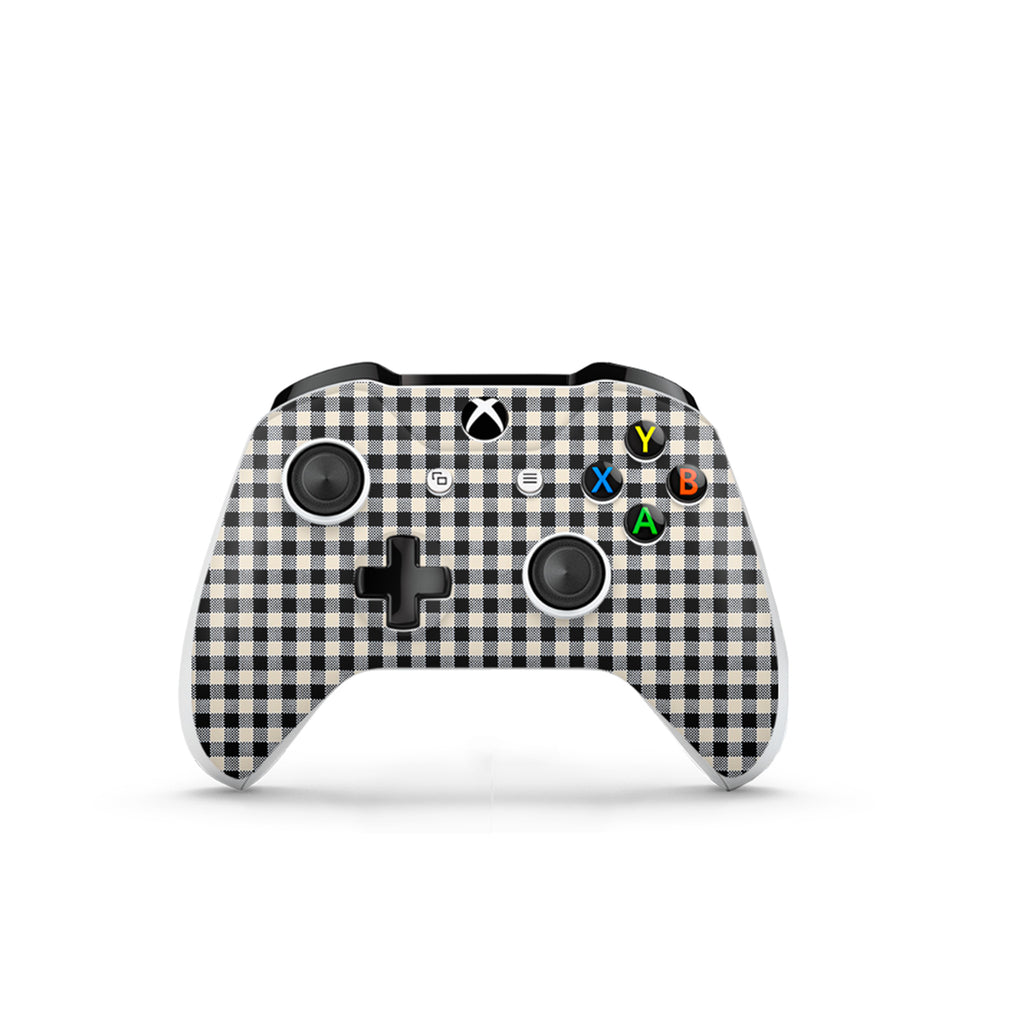 Black Gingham Xbox One S Skin