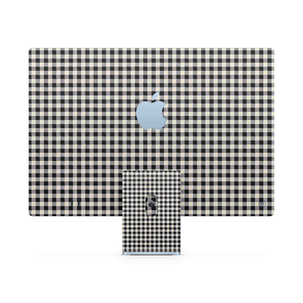 Black Gingham iMac Skin