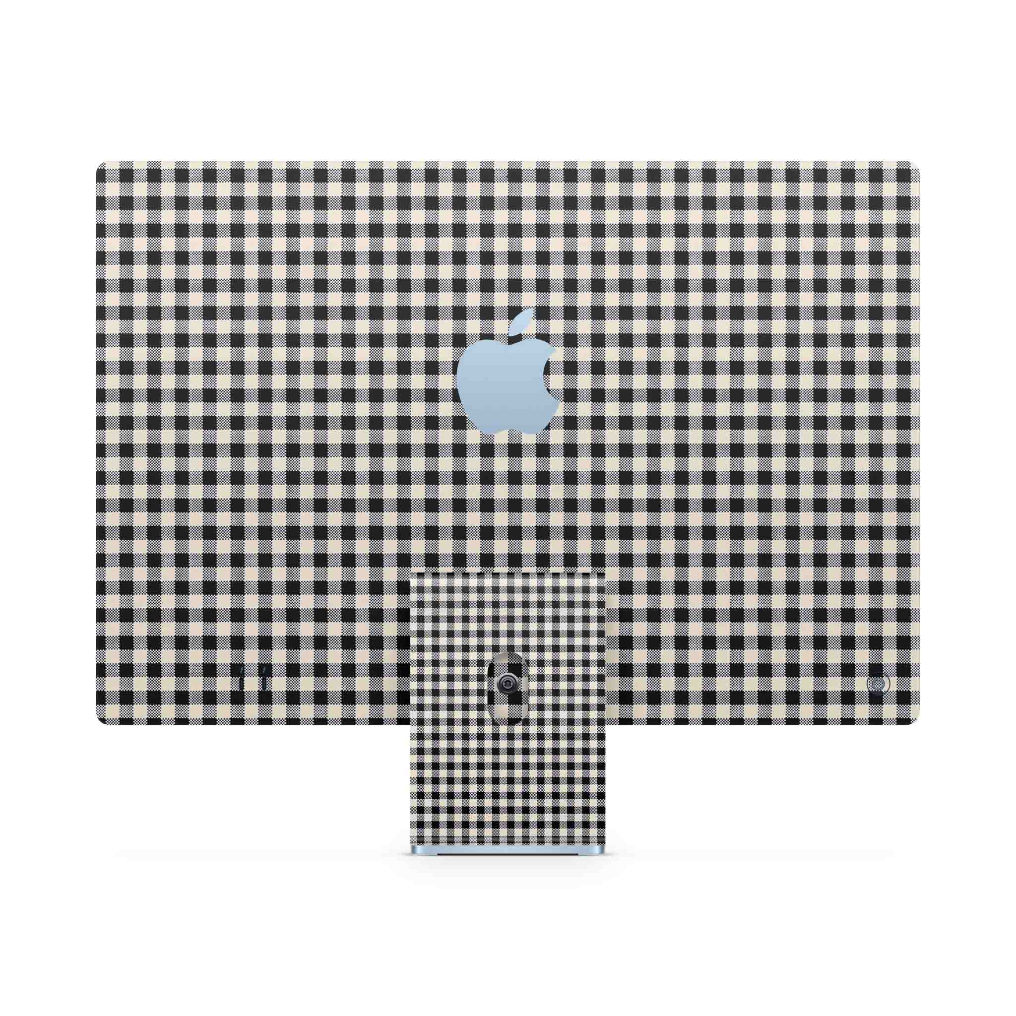 Black Gingham iMac Skin