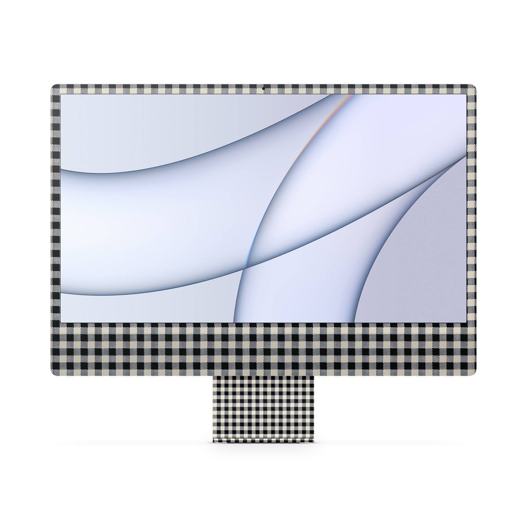 Black Gingham iMac Skin