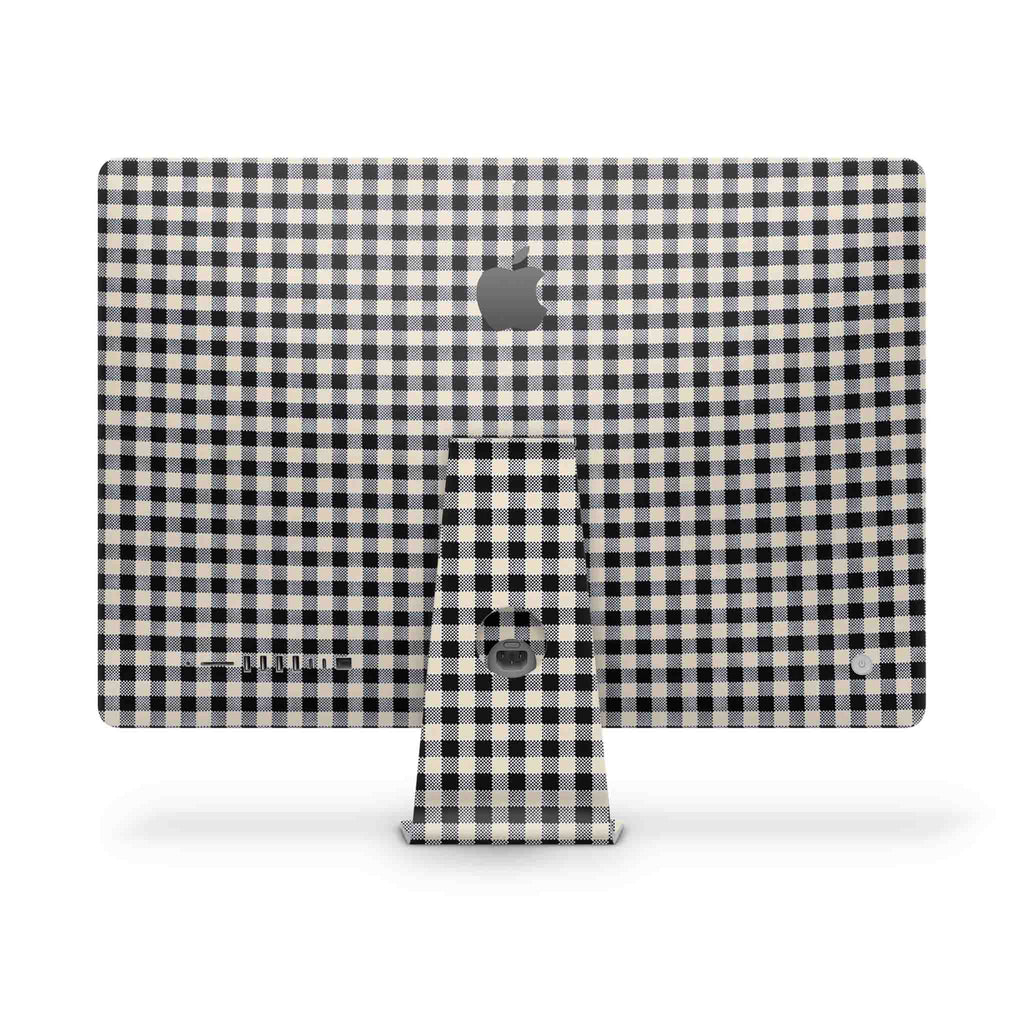 Black Gingham iMac Skin