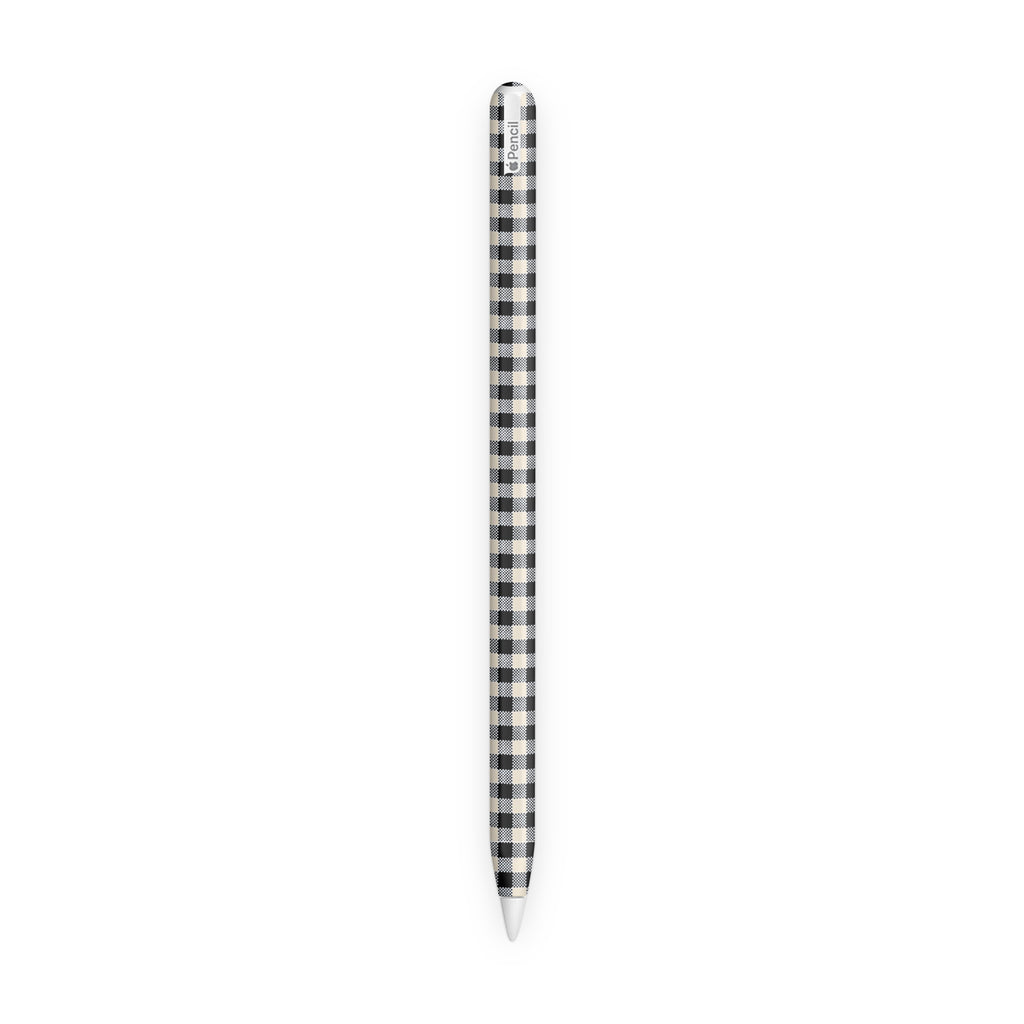 Black Gingham Apple Pencil Skin