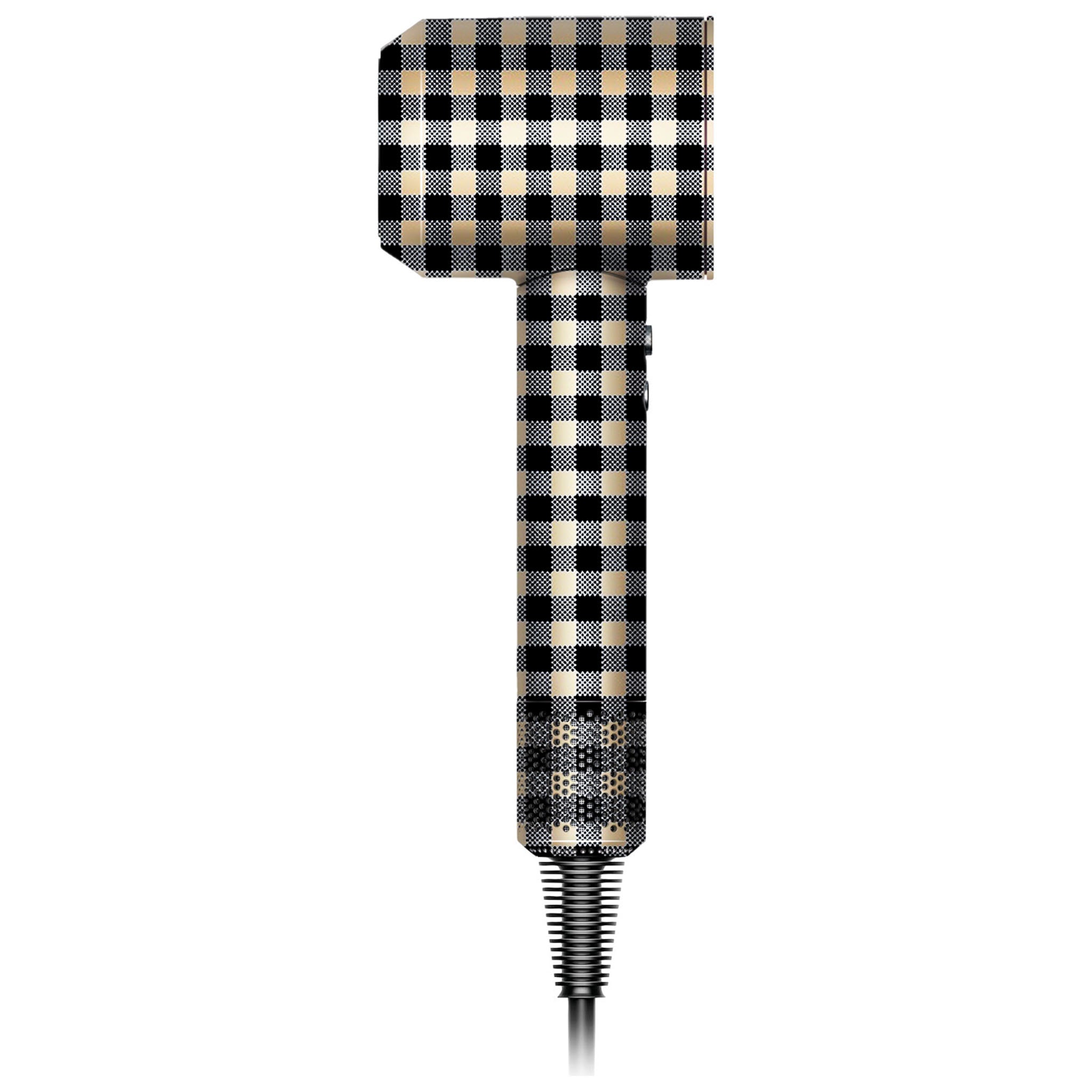 Black Gingham Dyson Hair Dryer Skin