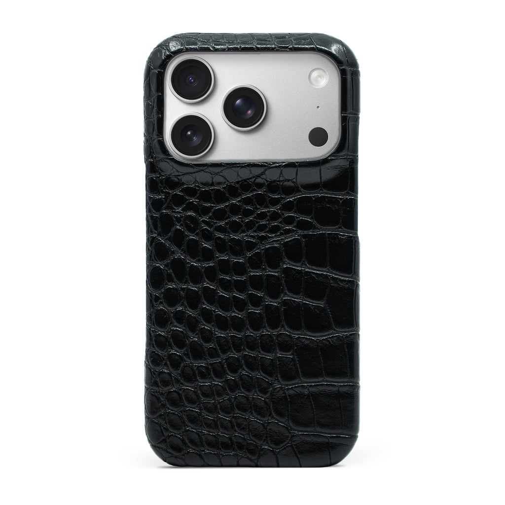 Black Crocodile iPhone Case