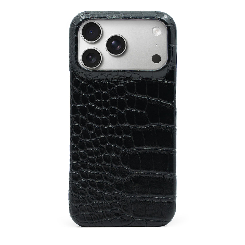 Black Crocodile iPhone Case