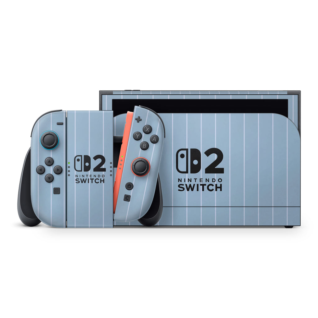Blue Fine Line Nintendo Switch 2 Skin