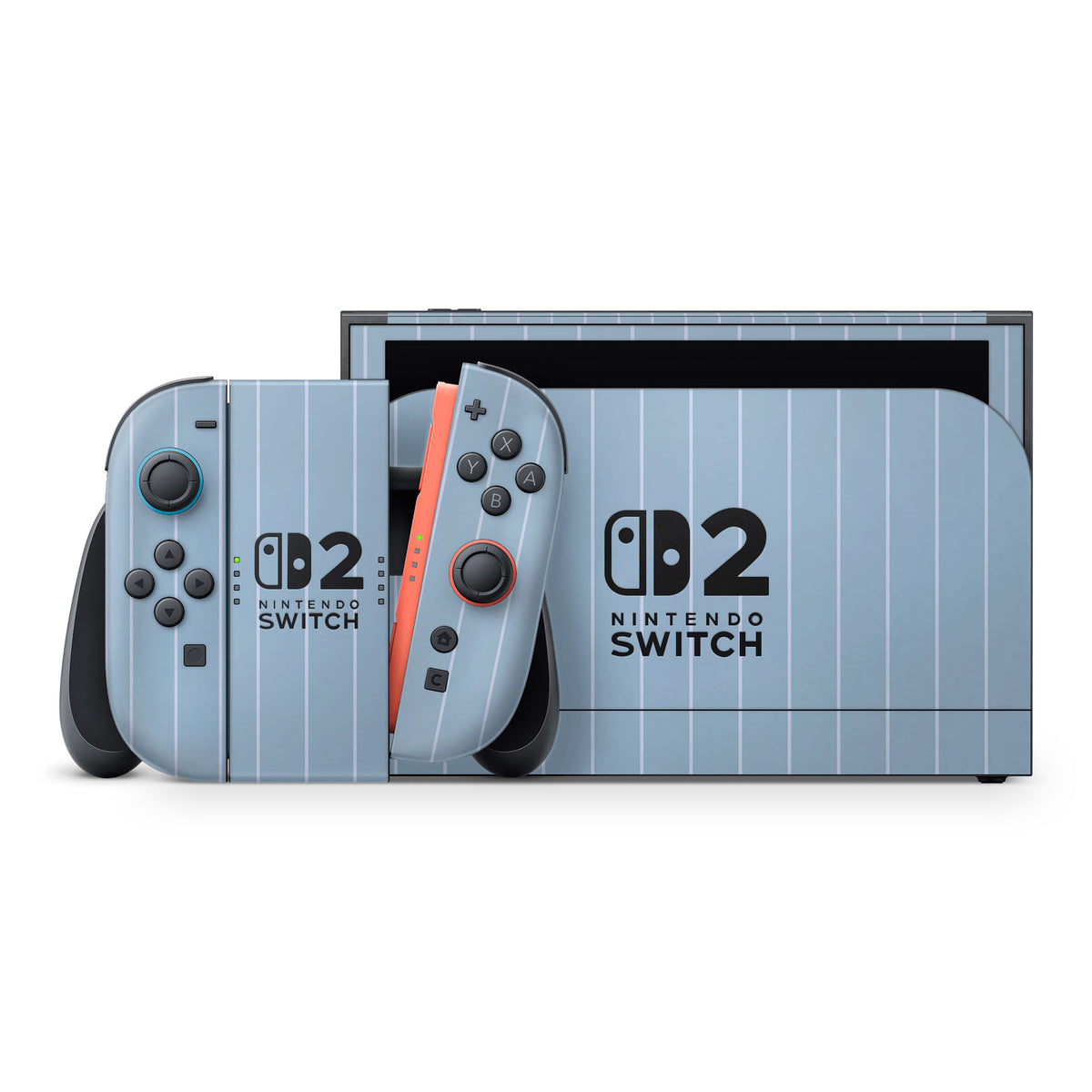 Blue Fine Line Nintendo Switch 2 Skin