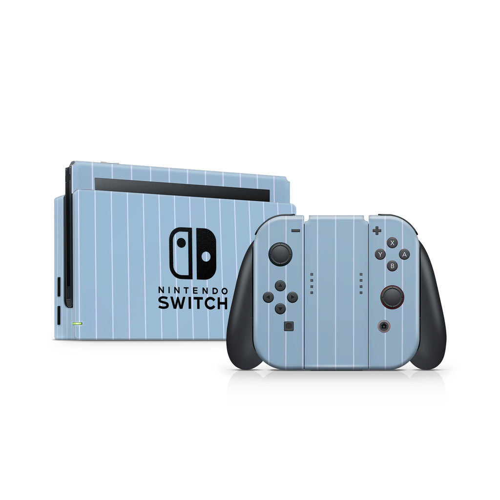 Blue Fine Line Nintendo Switch Skin